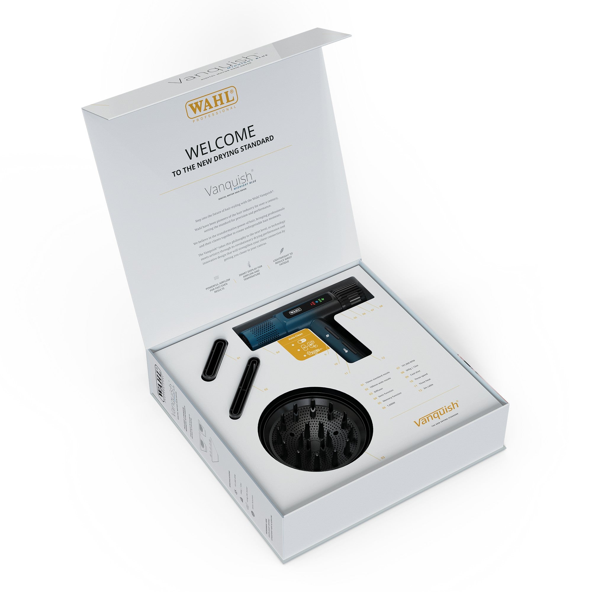 Wahl - Vanquish Hair Dryer Midnight Blue
