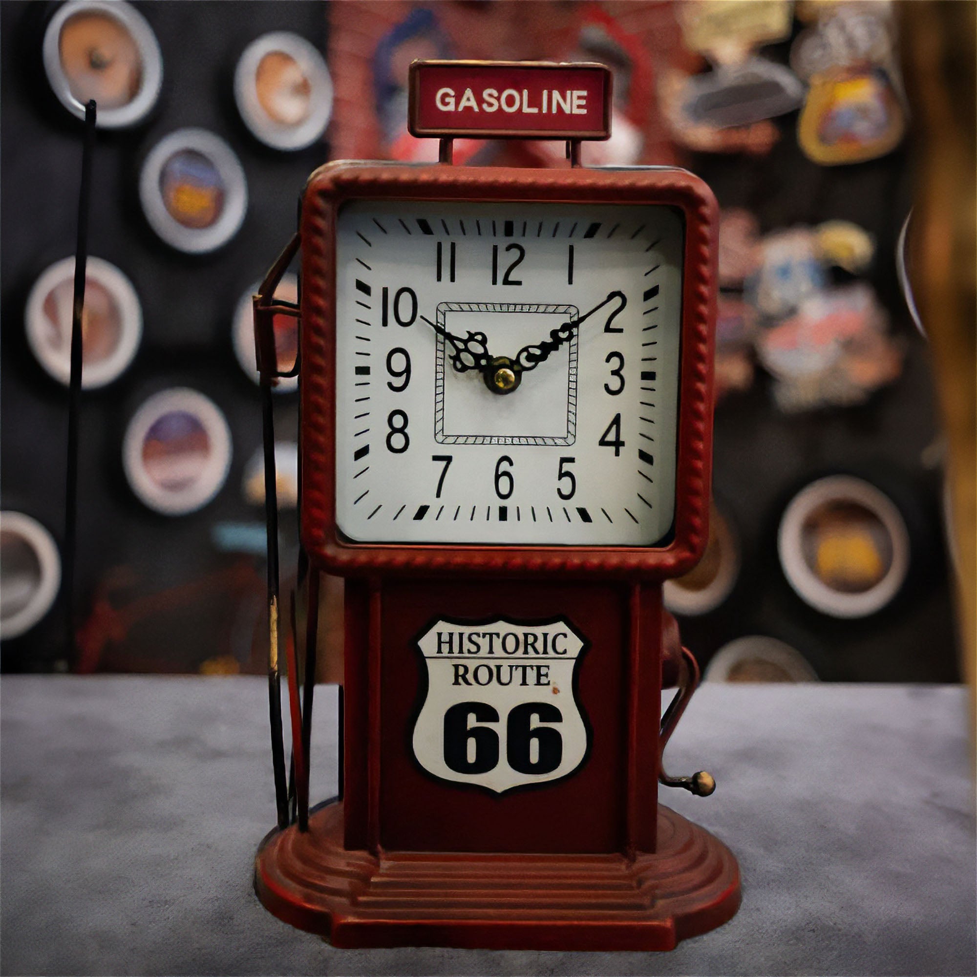 Eson - Vintage Gasoline Table Clock 30cm