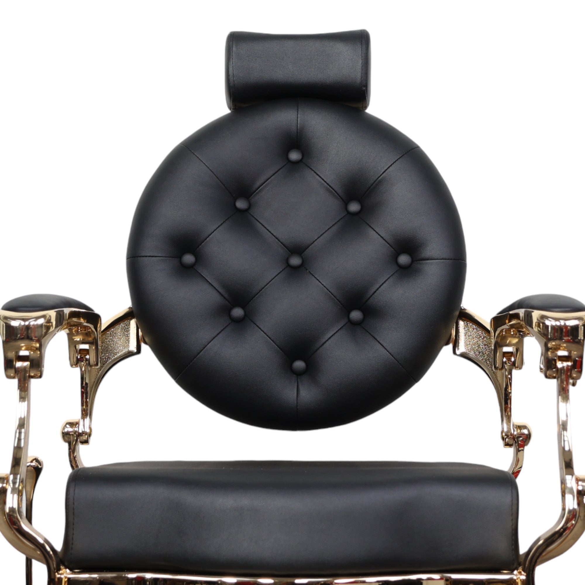 Barber Chair - Vintage Style Black & Gold Accents
