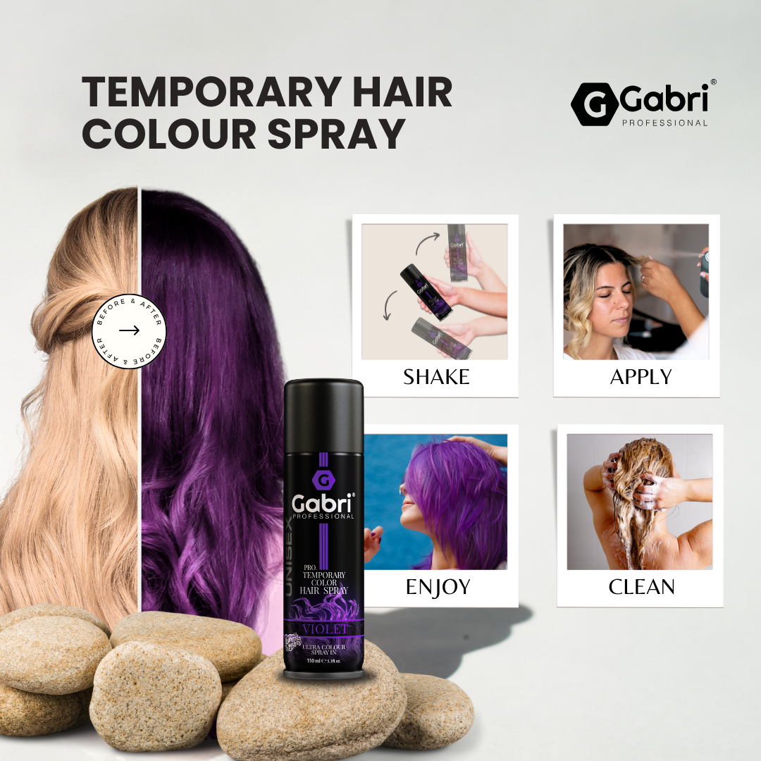 Gabri Professional - Pro Temporary Hair Colour Shimmer Spray Violet 150ml
