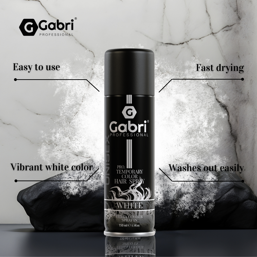 Gabri Professional - Pro Temporary Hair Colour Shimmer Spray White 150ml