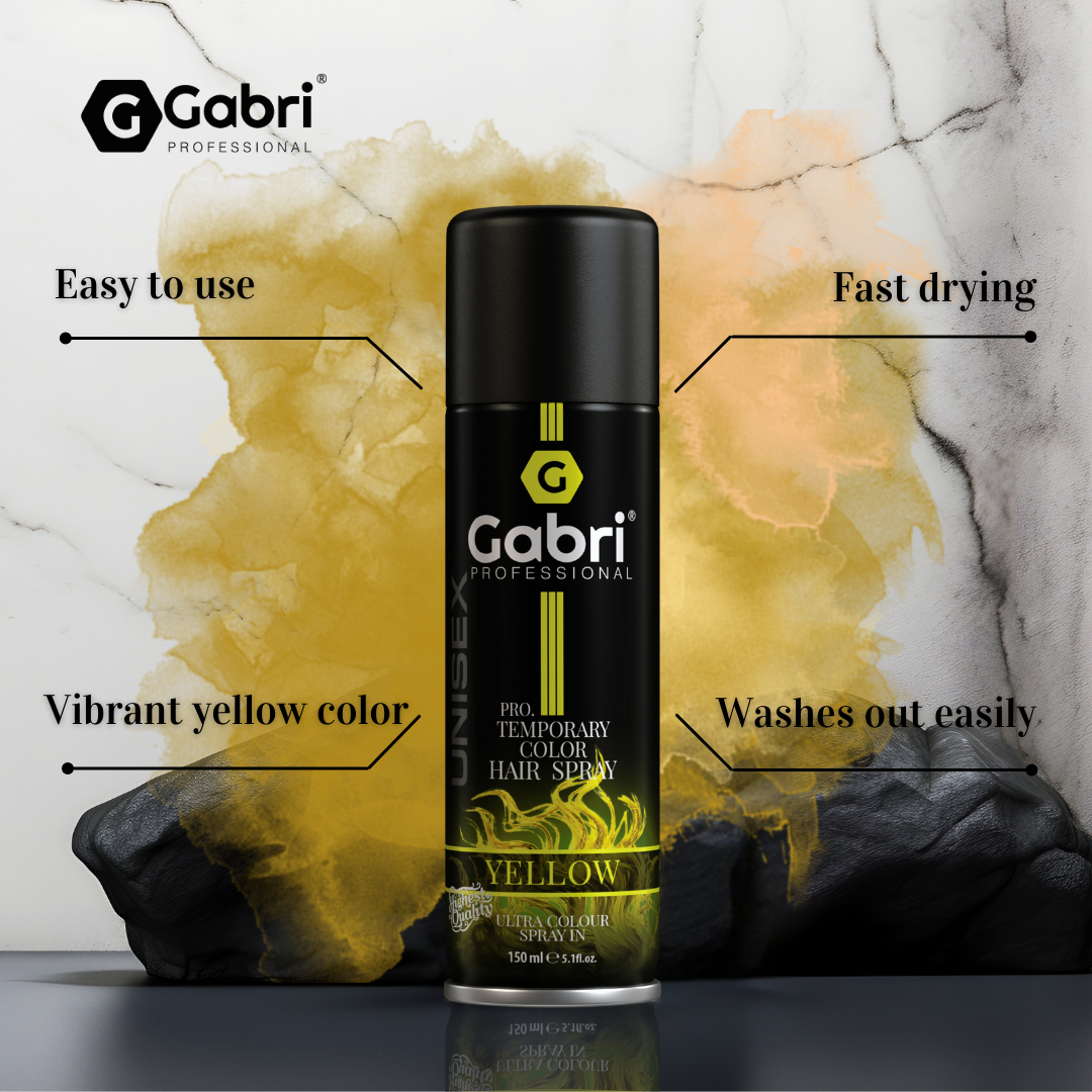 Gabri Professional - Pro Temporary Hair Colour Shimmer Spray Yellow 150ml