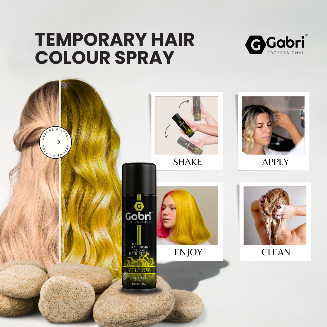 Gabri Professional - Pro Temporary Hair Colour Shimmer Spray Yellow 150ml