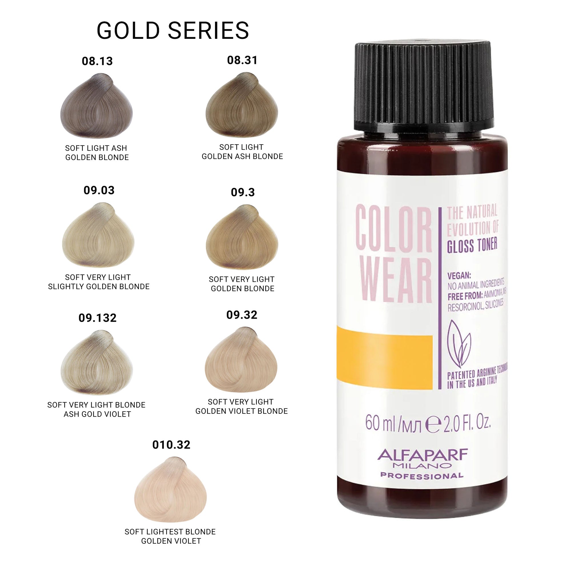 Alfaparf - Color Wear Gloss Toner Gold Series 60ml