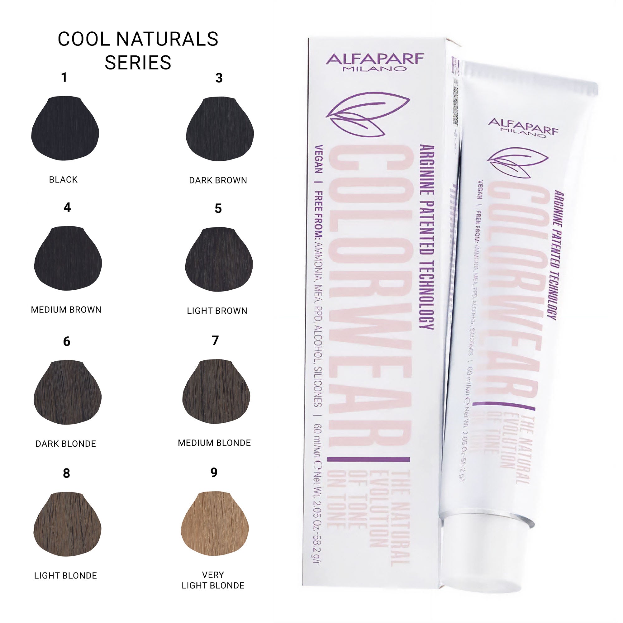 Alfaparf - Color Wear Semi Permanent Hair Colour Cool Naturals Series 60ml