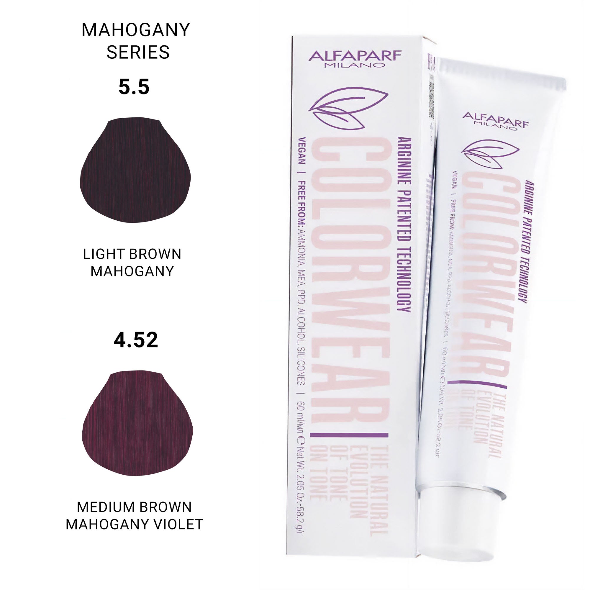 Alfaparf - Color Wear Semi Permanent Hair Colour Mahogany Series 60ml