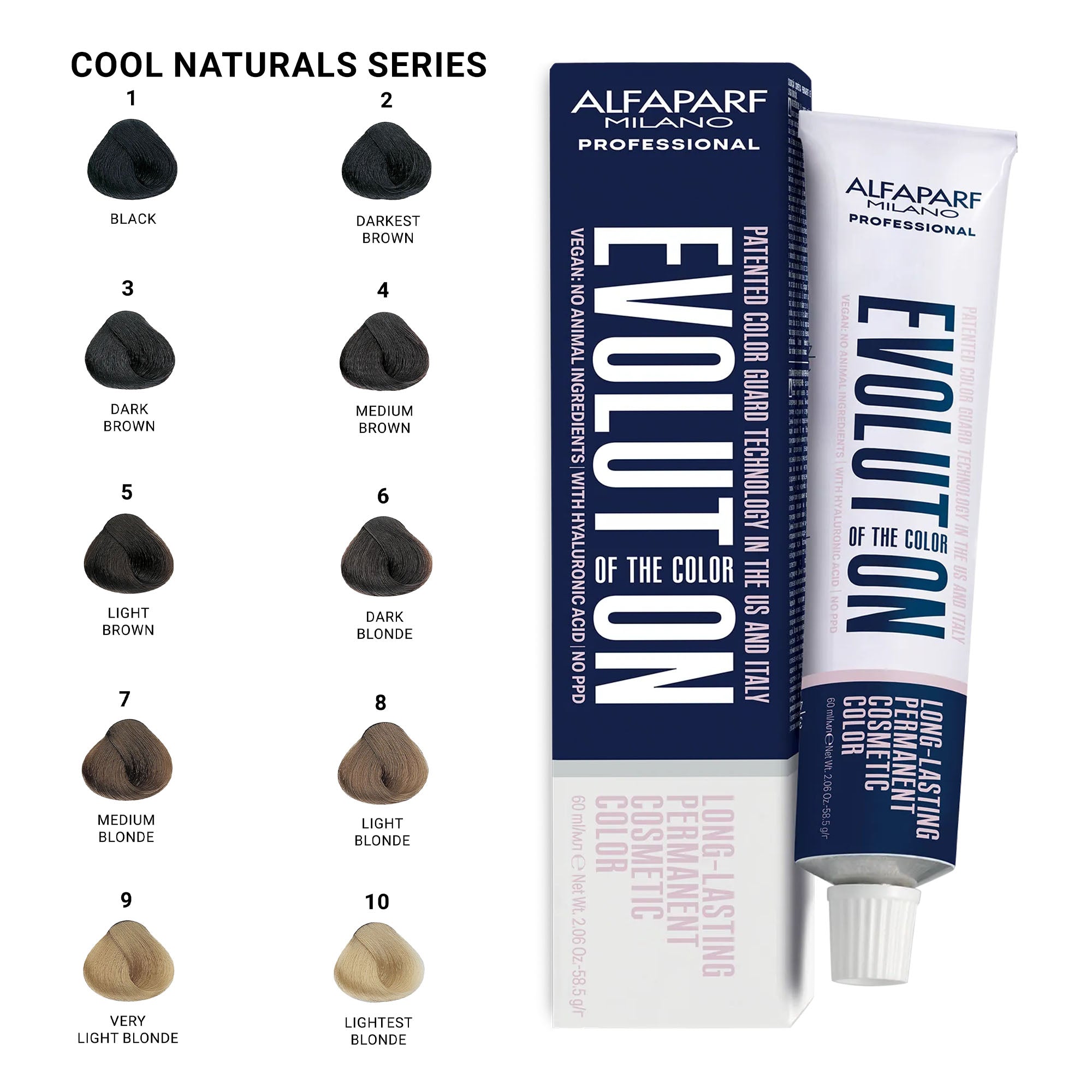 Alfaparf - Evolution of the Colour Permanent Hair Colour Cool Naturals Series 60ml