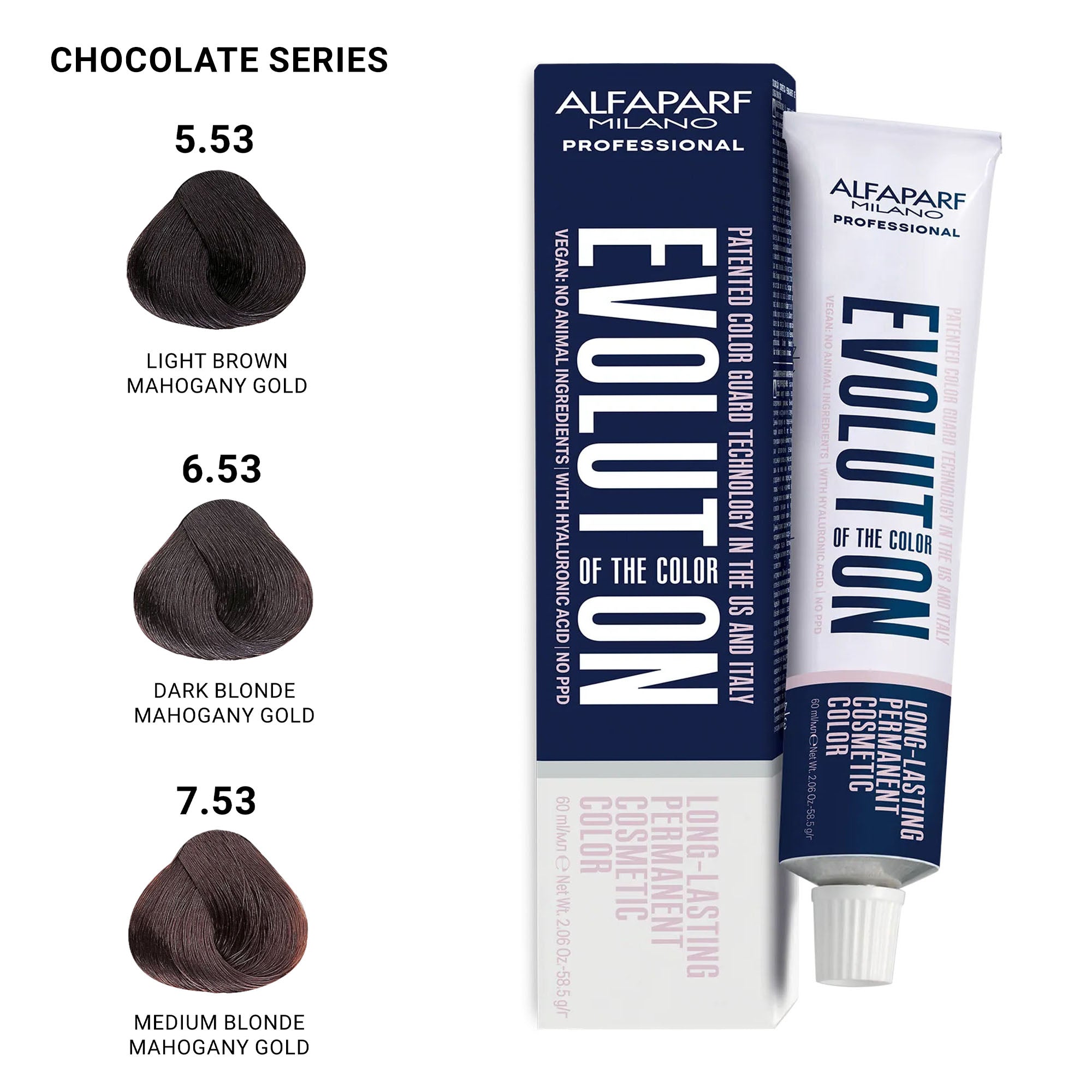 Alfaparf - Evolution of the Colour Permanent Hair Colour Chocolate Series 60ml