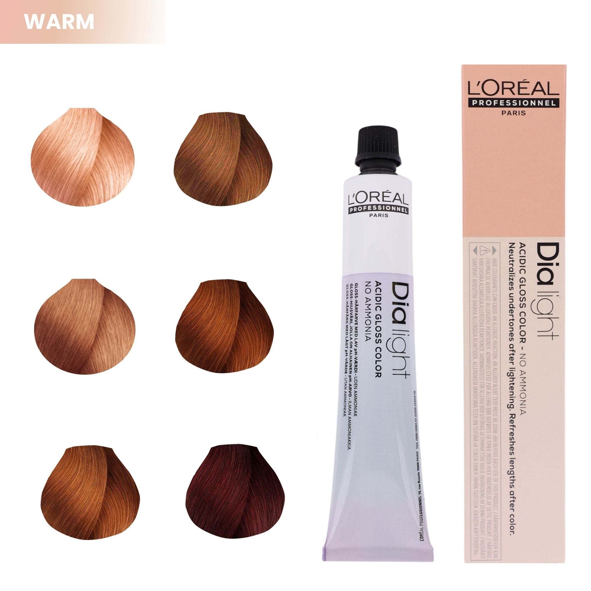 Loreal Professionnel - Dia Light Demi Permanent Acidic Gloss Hair Colour Warm Series 50ml