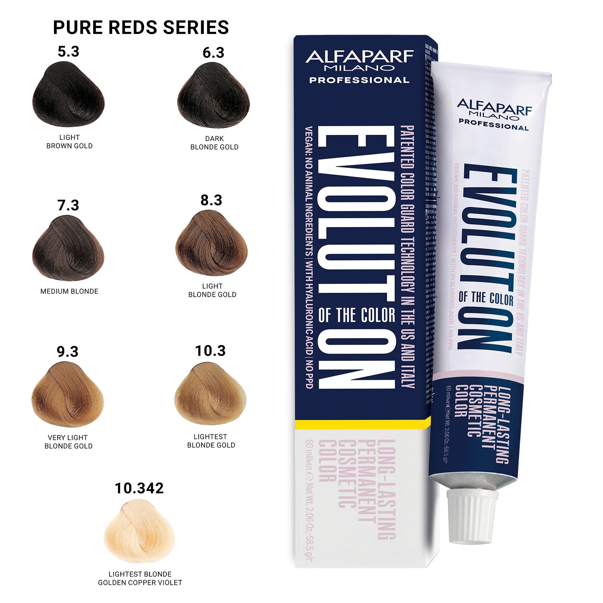 Alfaparf - Evolution of the Colour Permanent Hair Colour Gold Series 60ml