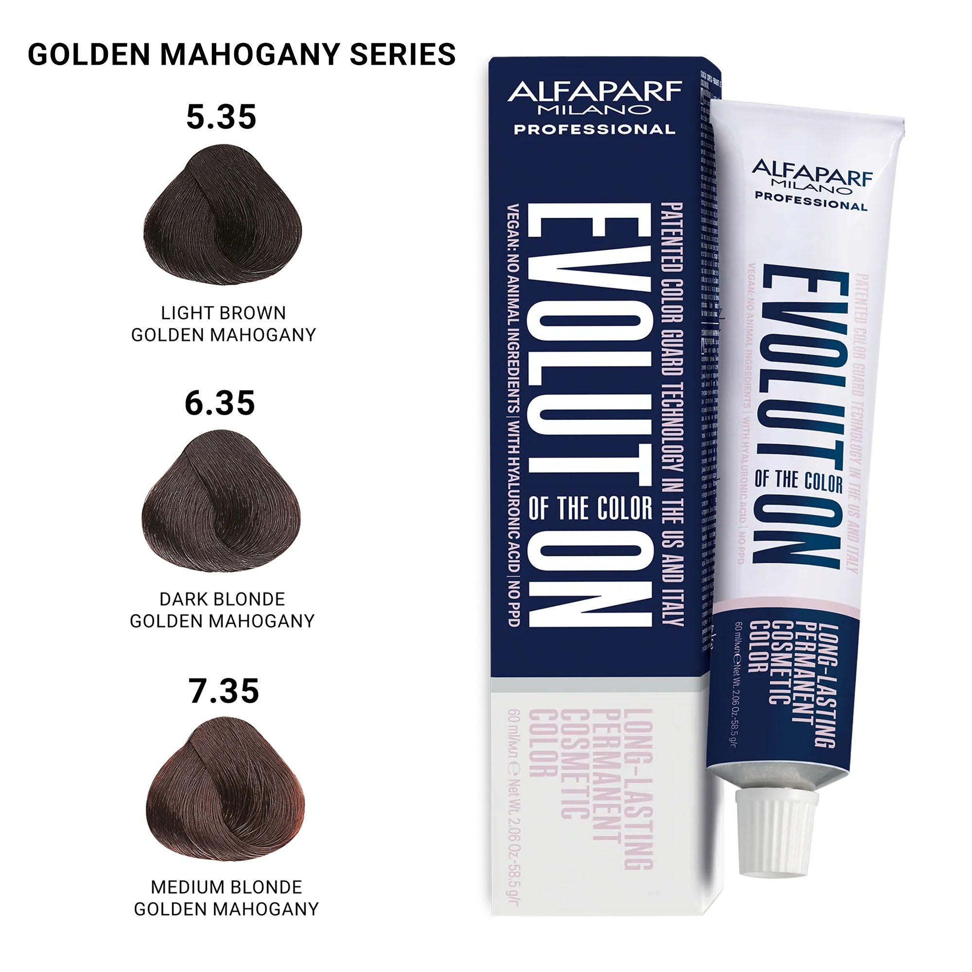 Alfaparf - Evolution of the Colour Permanent Hair Colour Golden Mahogany Series 60ml