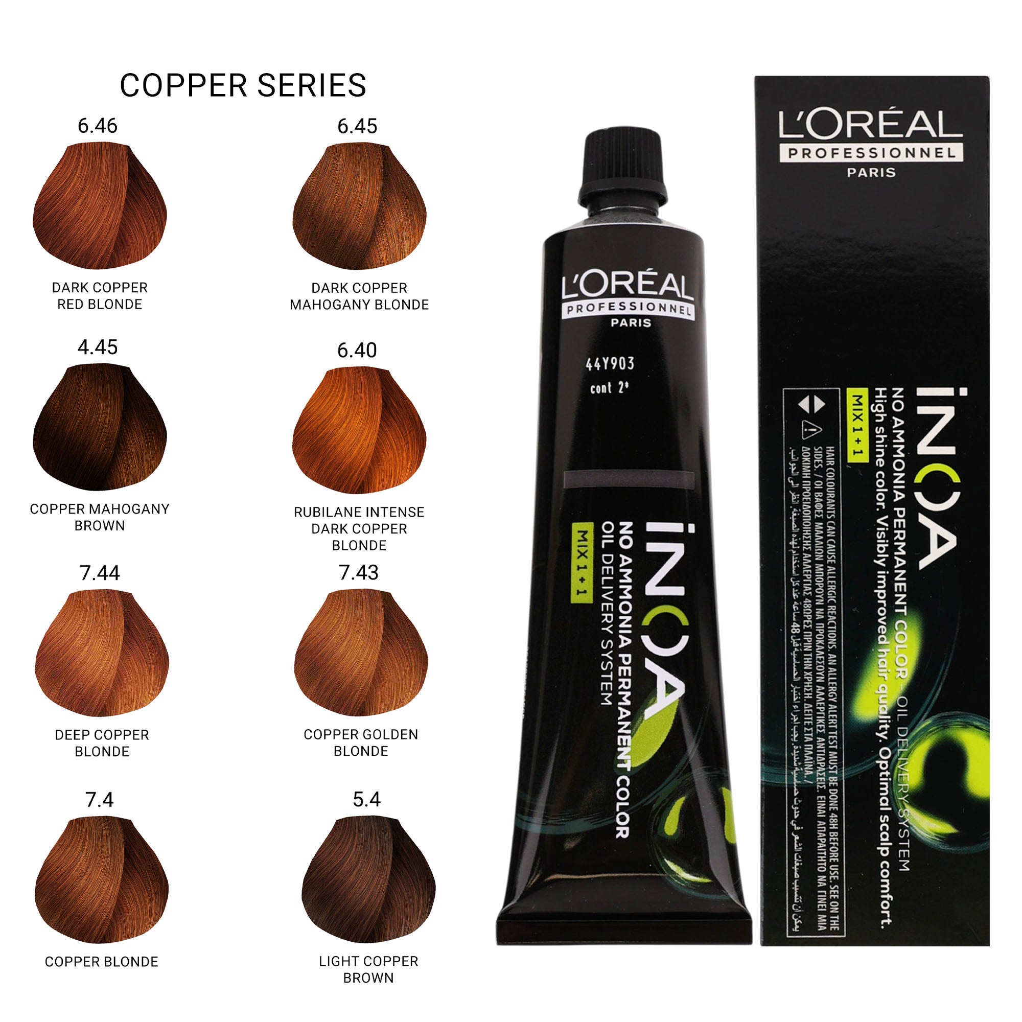 Loreal Professionnel - INOA No Ammonia Permanent Hair Colour Copper Series 60ml
