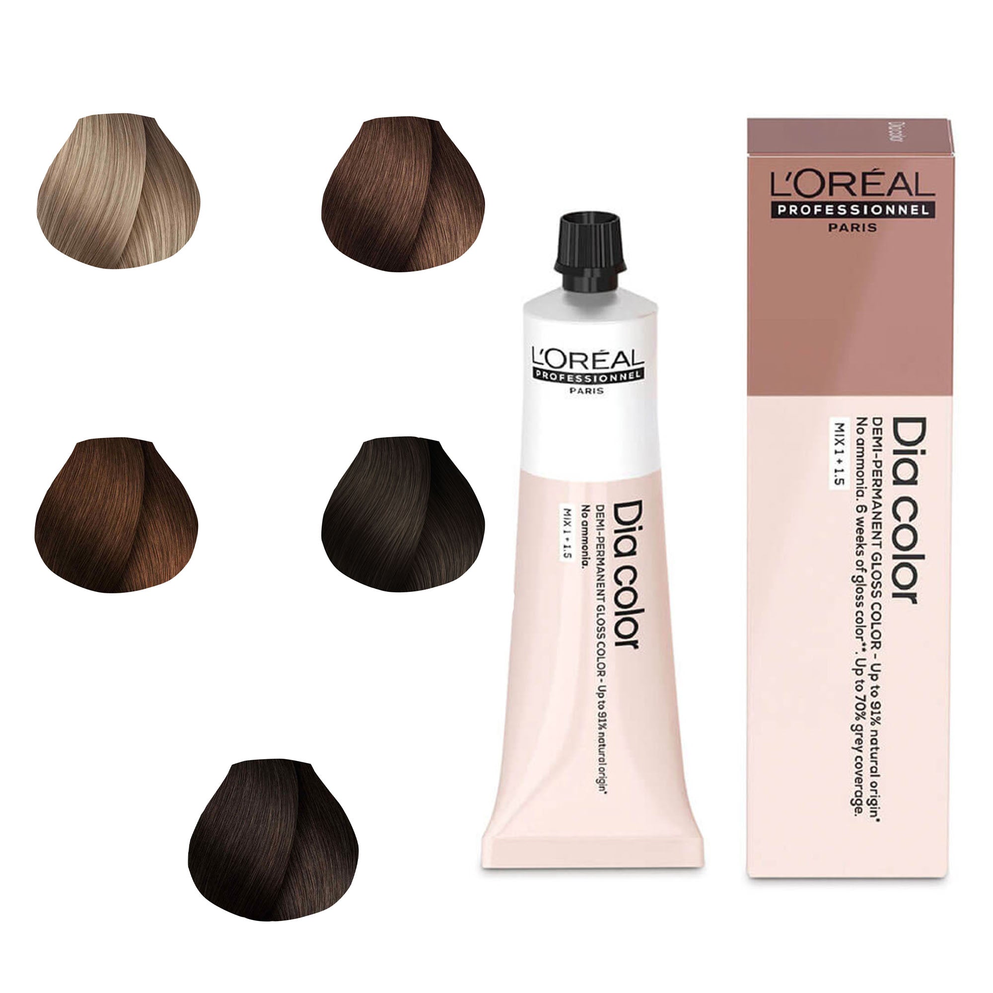 Loreal Professionnel - Dia Color Demi Permanent Gloss Hair Colour Mocha Series 60ml