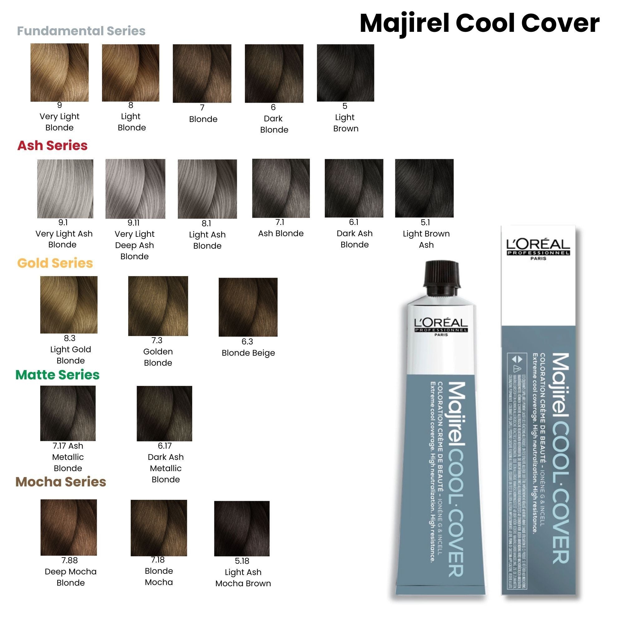 Loreal Professionnel - Majirel Permanent Hair Colour Cool Cover Series 50ml