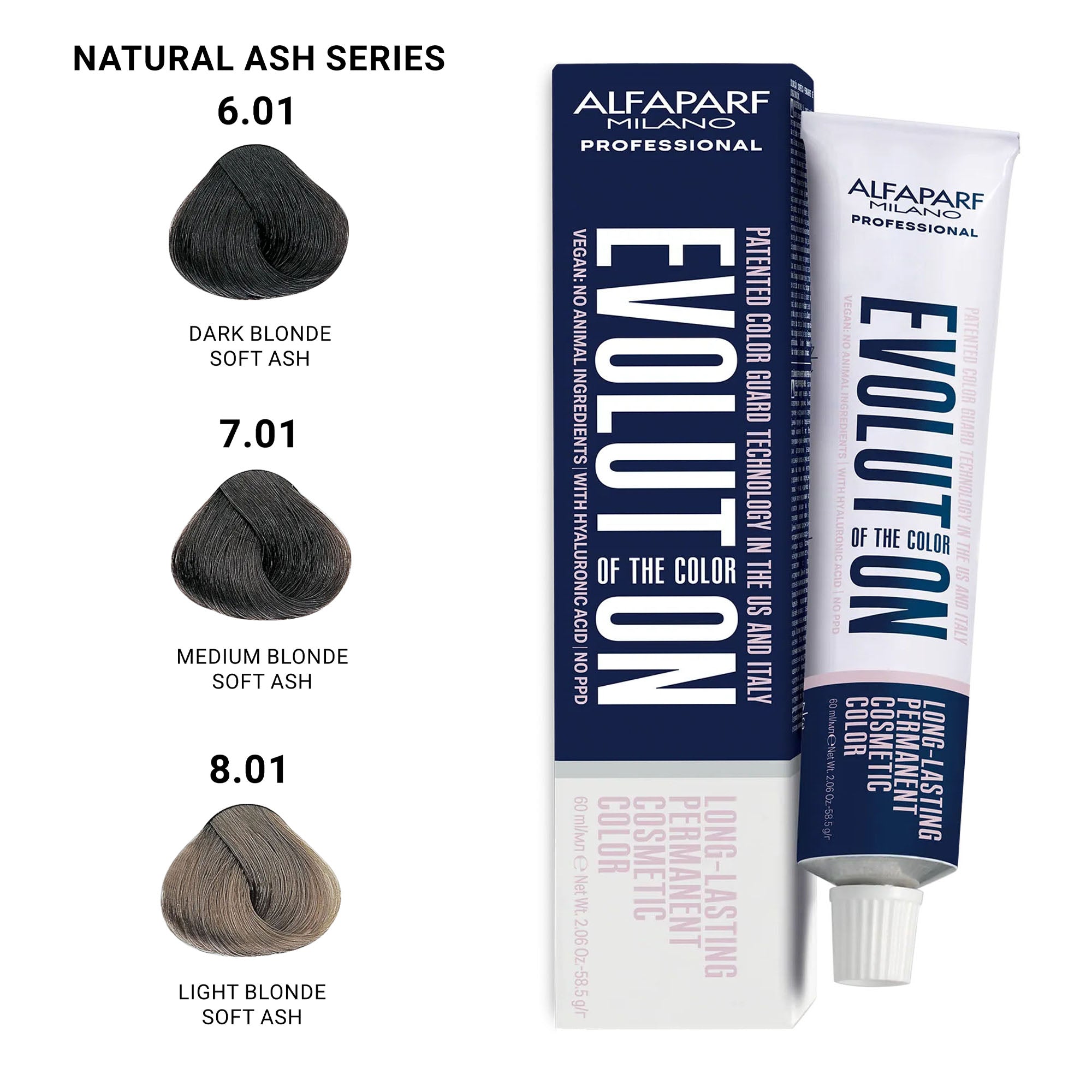 Alfaparf - Evolution of the Colour Permanent Hair Colour Natural Ash Series 60ml