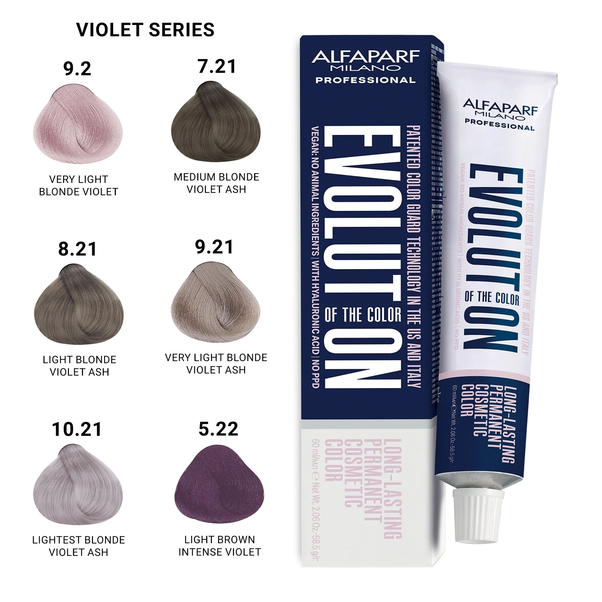 Alfaparf - Evolution of the Colour Permanent Hair Colour Violet Series 60ml