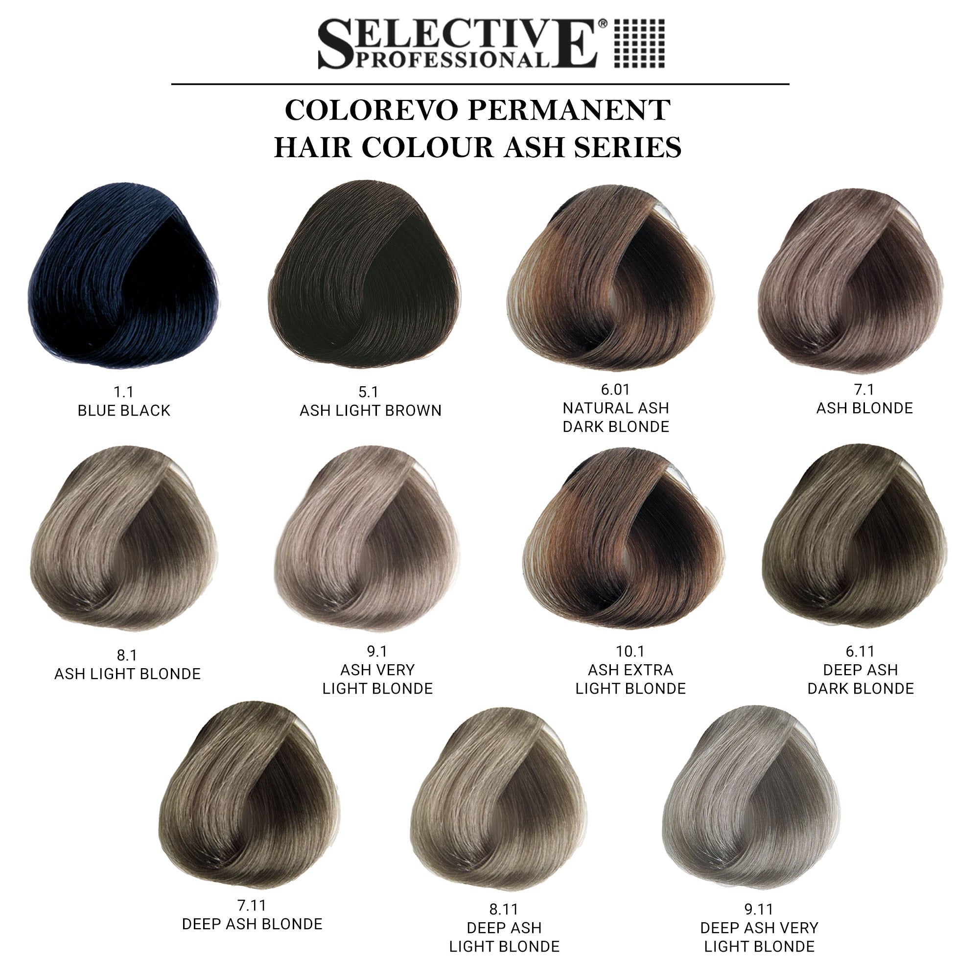 Selective Professional - Colorevo Permanent Hair Colour Ash Series 100ml