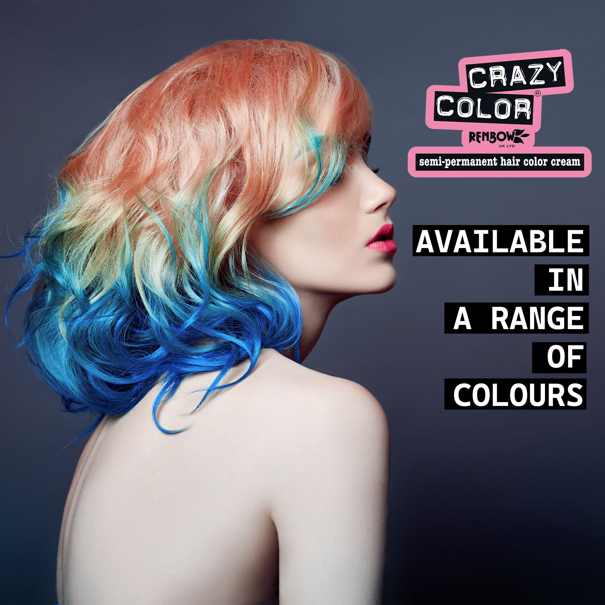 Crazy Color - Semi Permanent Hair Colour Cream Bubblegum Blue No.63 100ml