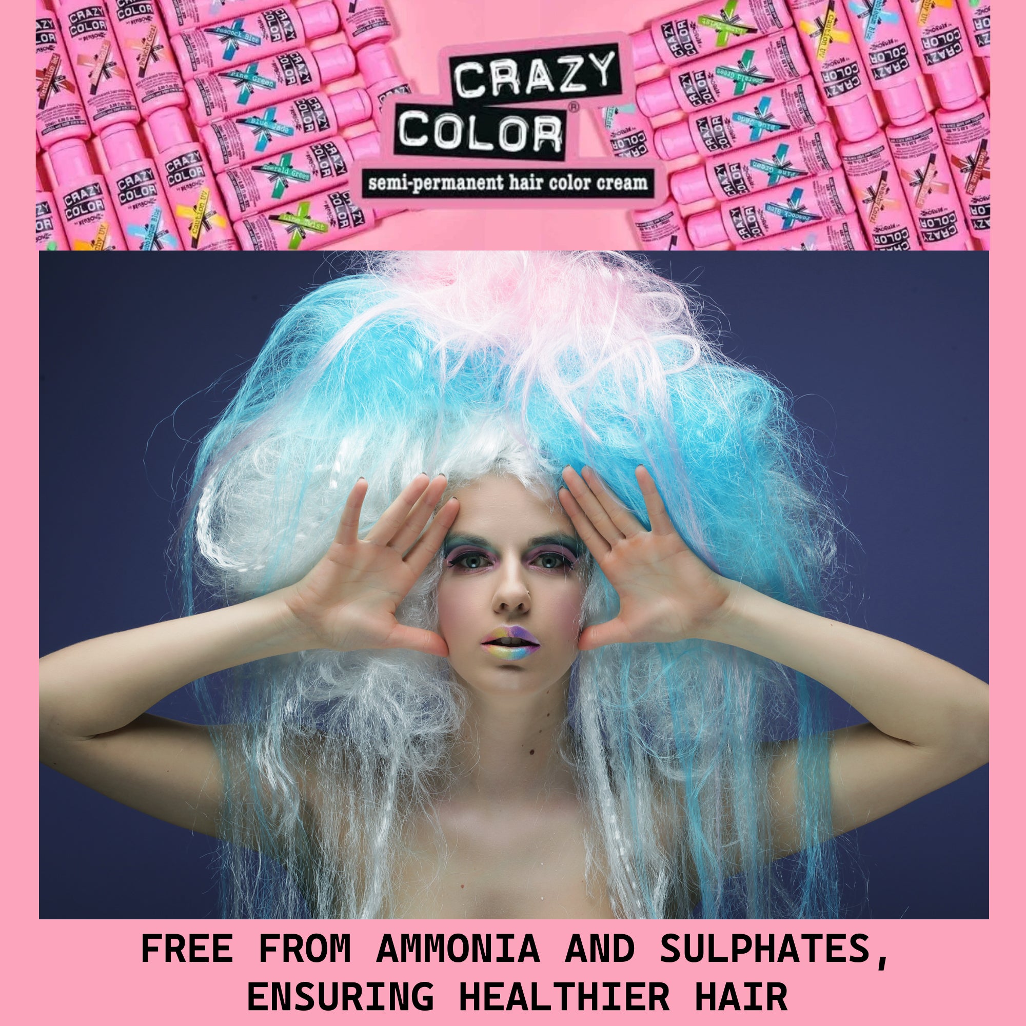 Crazy Color - Semi Permanent Hair Colour Cream Anarchy UV No.76 100ml (Neon Orange)