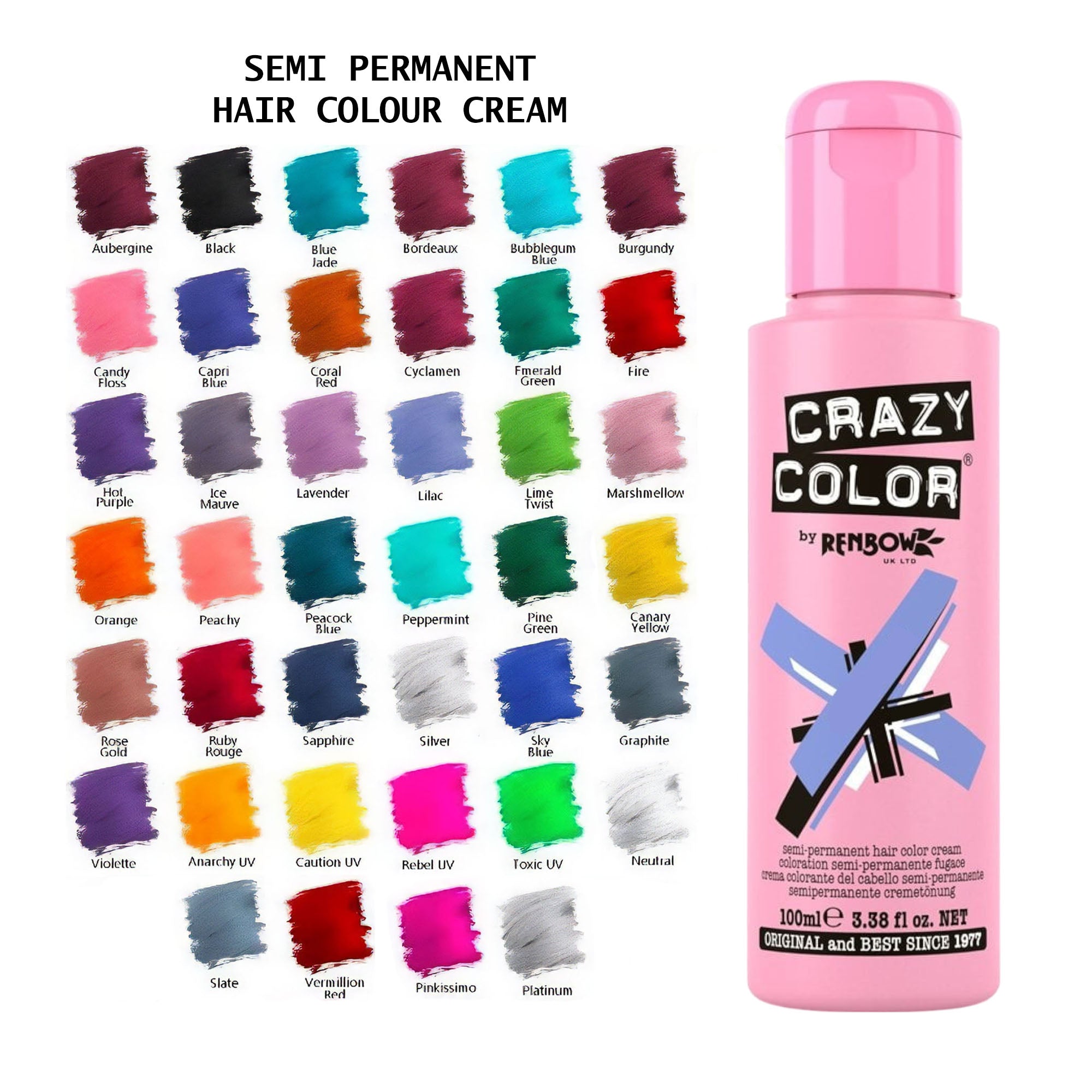 Crazy Color - Semi Permanent Hair Colour Cream 100ml