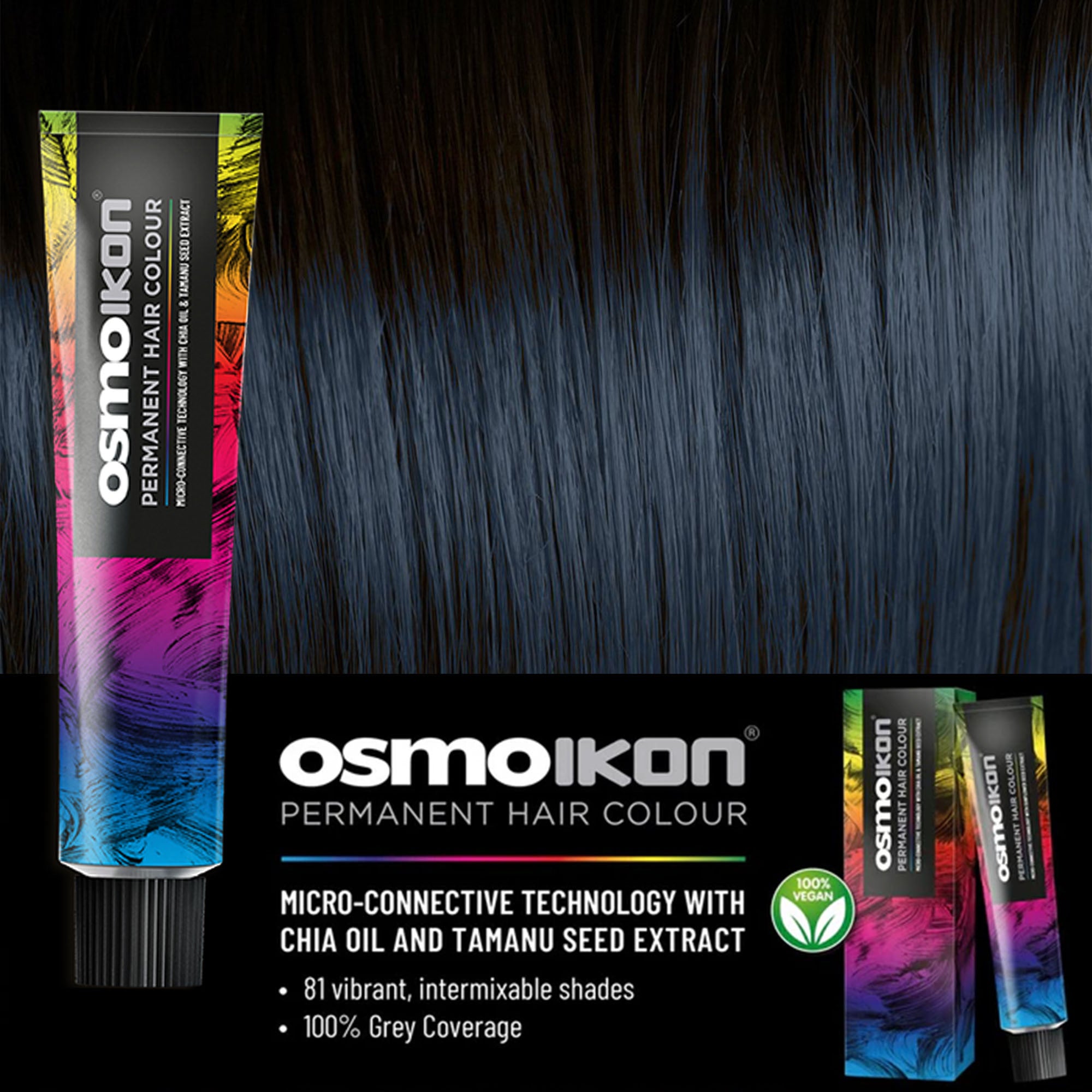 Osmo - Ikon Permanent Hair Colour 1.1 Black - Blue 100ml