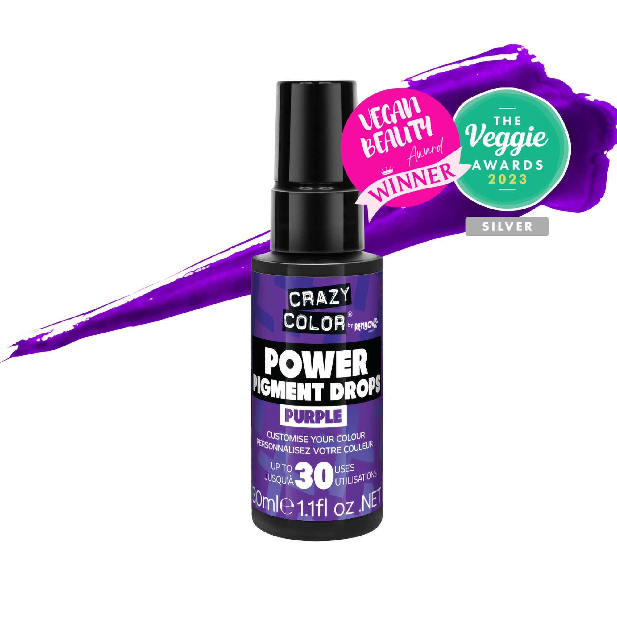 Crazy Color - Power Pigment Drops Purple 30ml