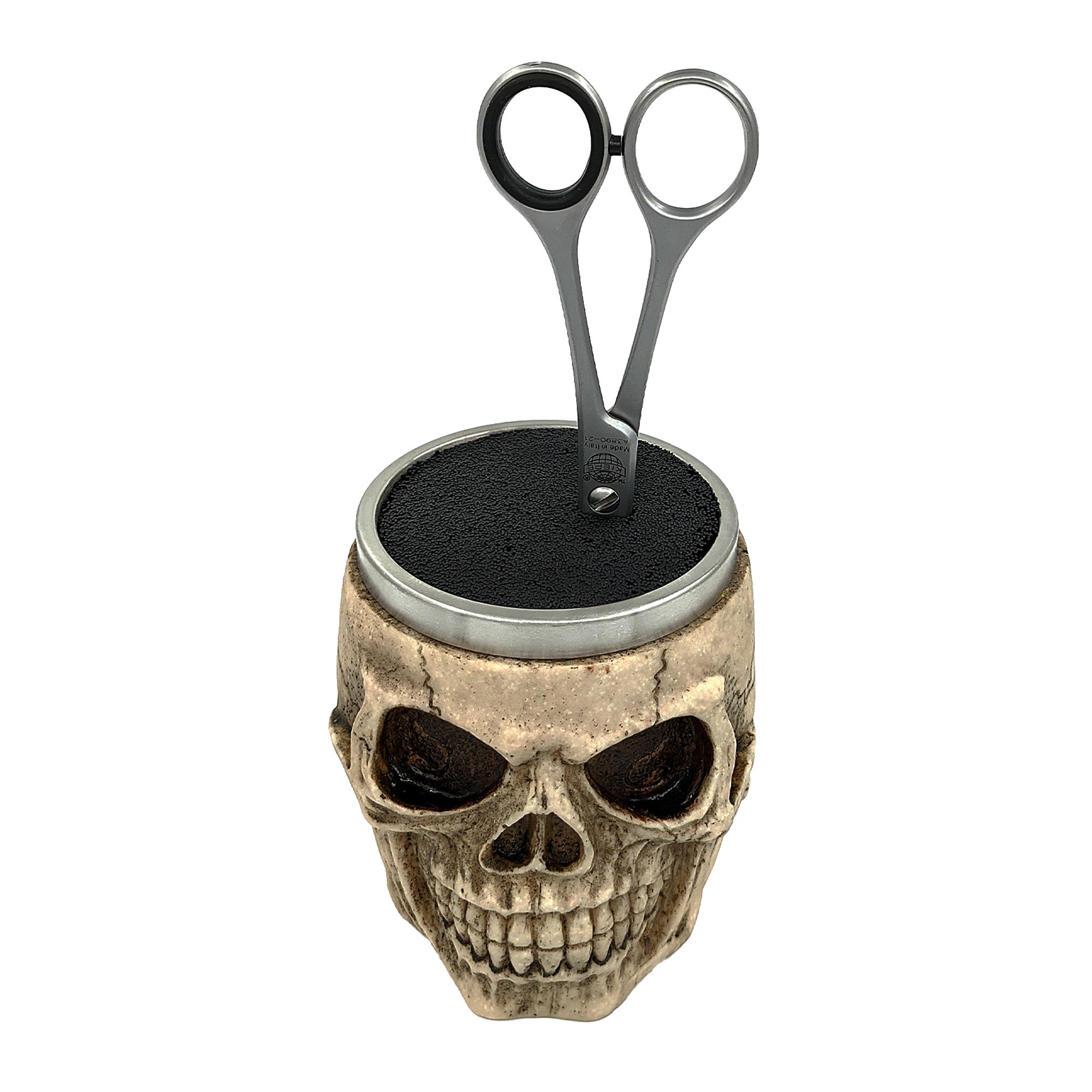 Eson - Scissors Holder Grinning Skull With Bristles