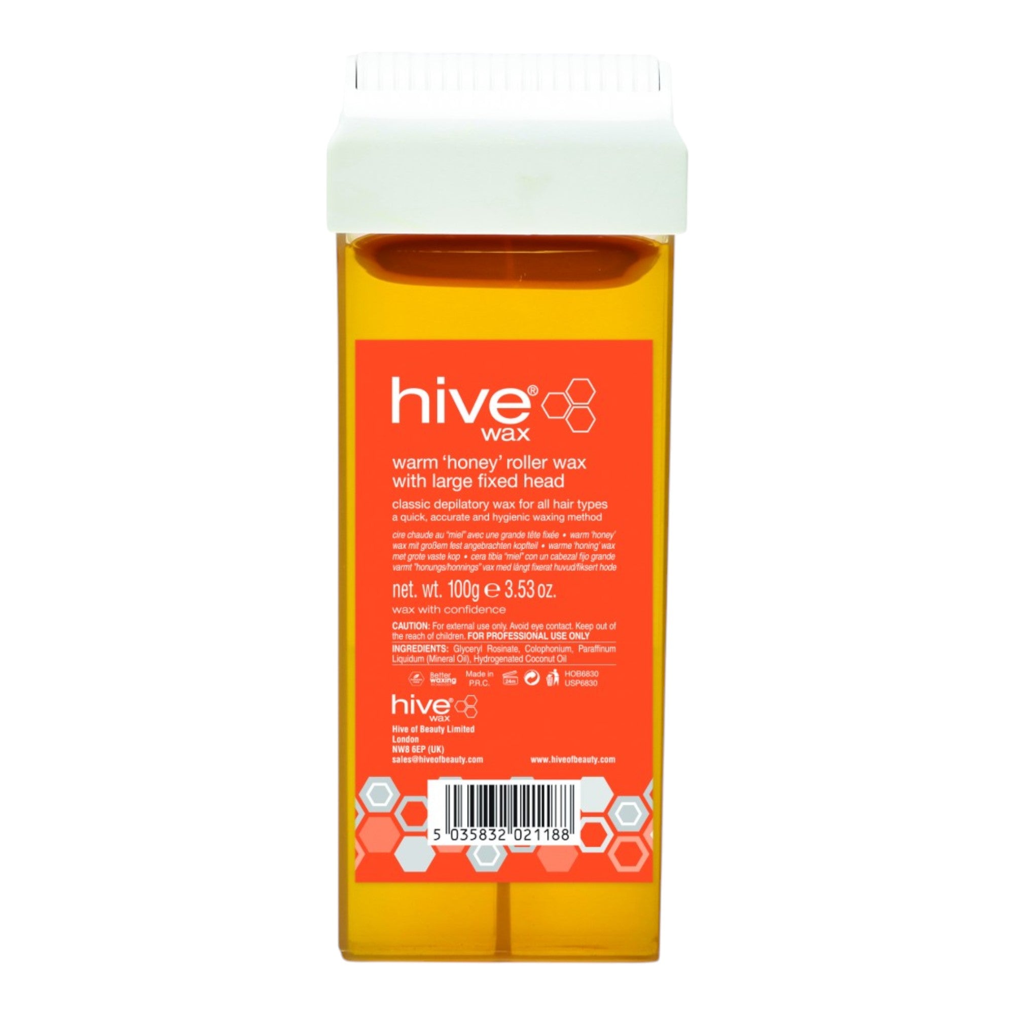 Hive - Warm 'Honey' Wax With Fixed Large Head 10g