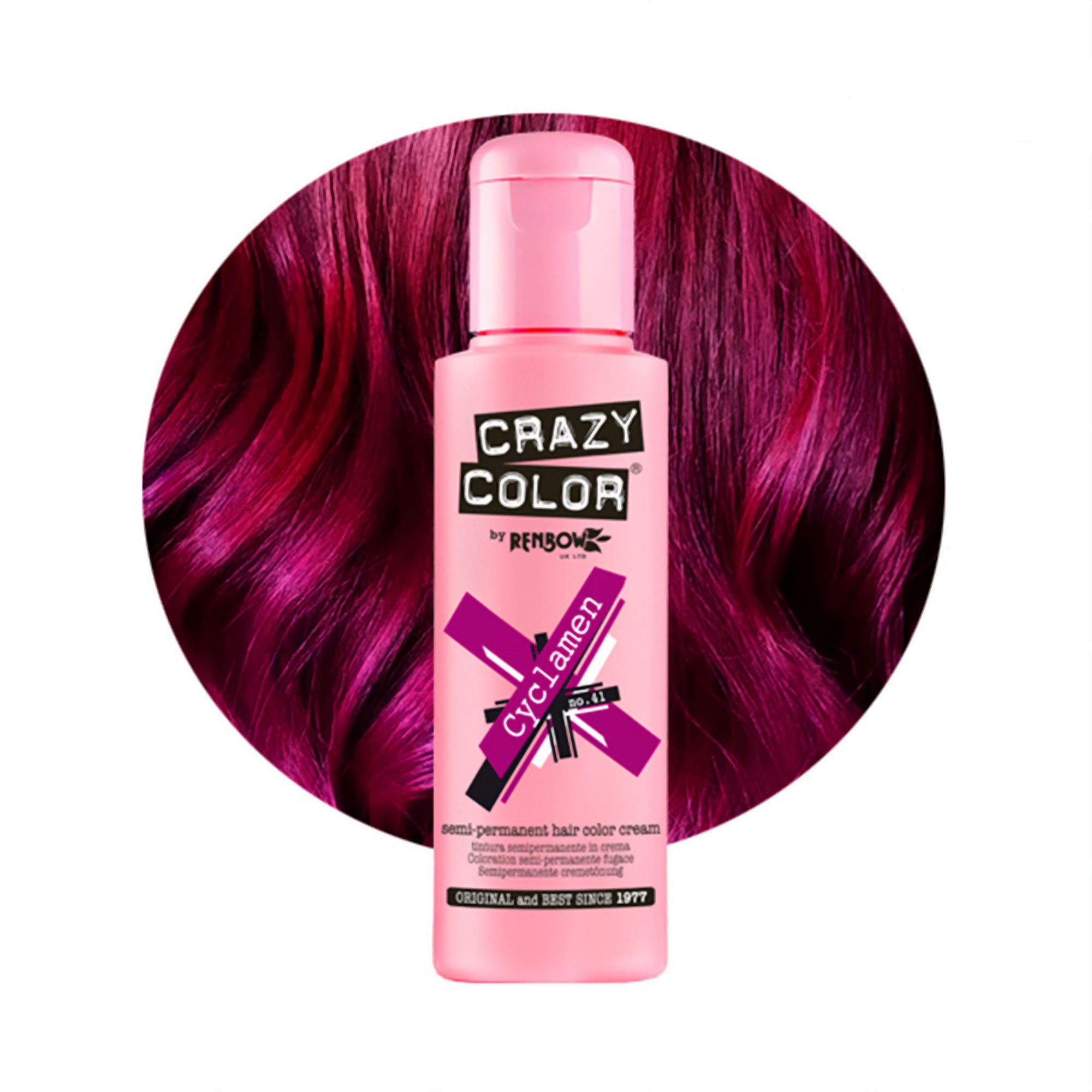 Crazy Color - Semi Permanent Hair Colour Cream Cyclamen No.41 100ml