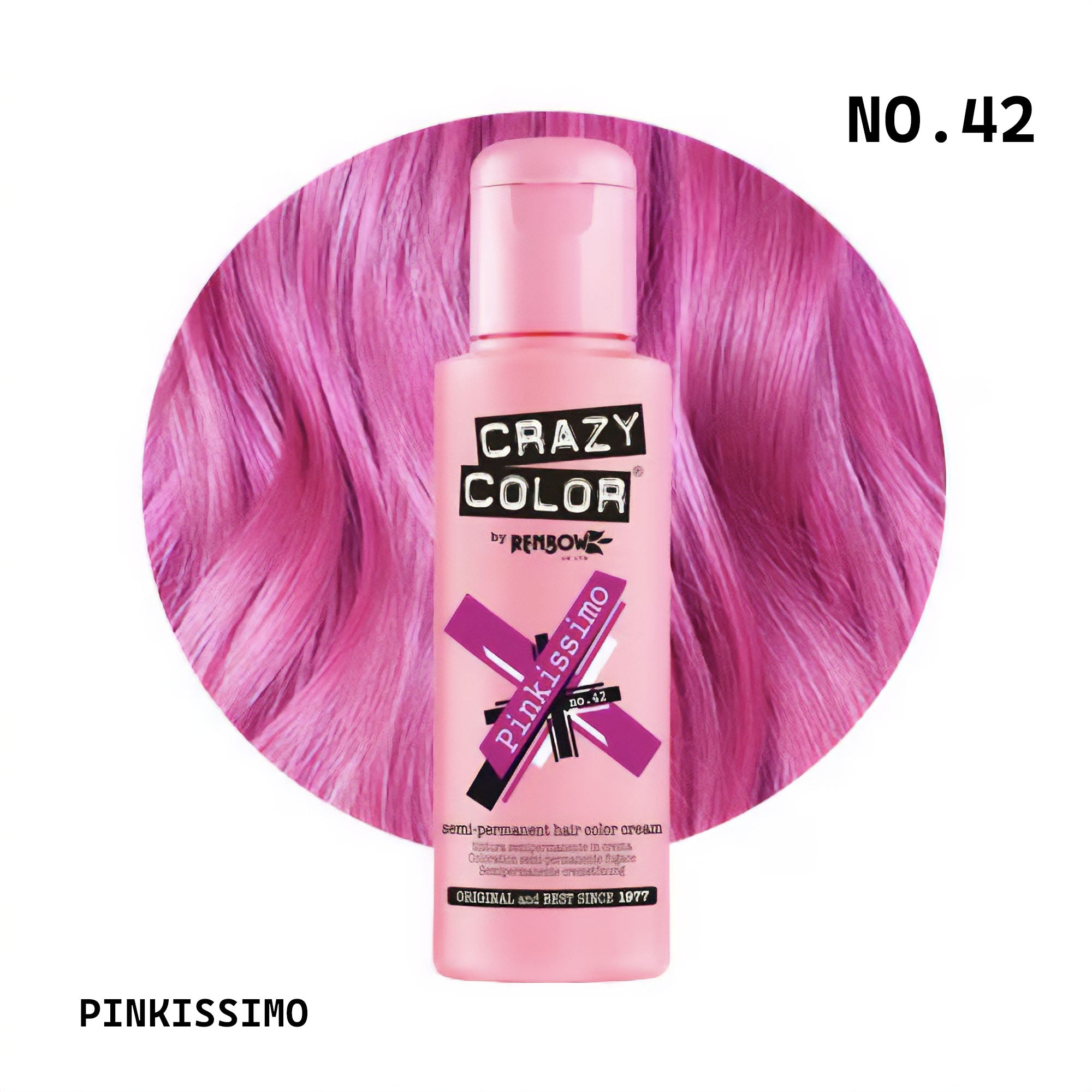 Crazy Color - Semi Permanent Hair Colour Cream Pinkissimo No.42 100ml