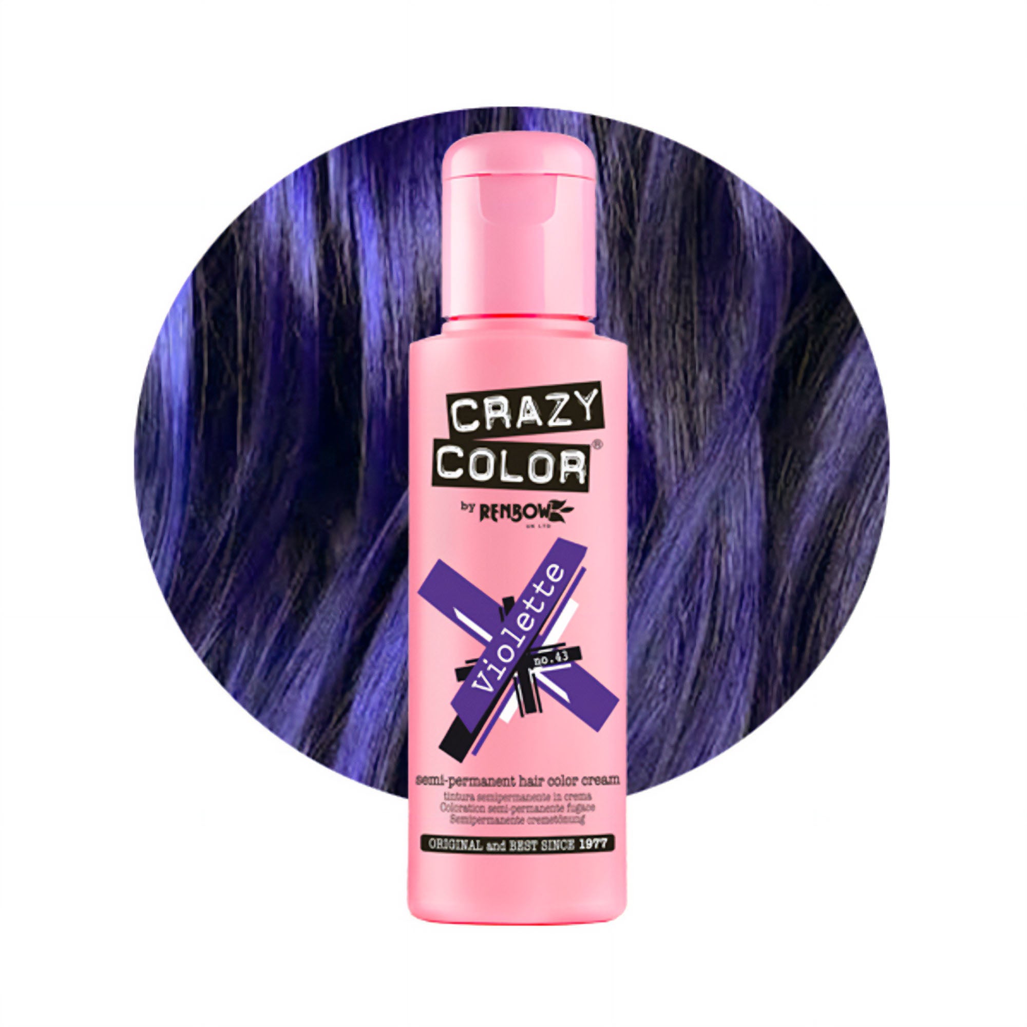 Crazy Color - Semi Permanent Hair Colour Cream Violette No.43 100ml