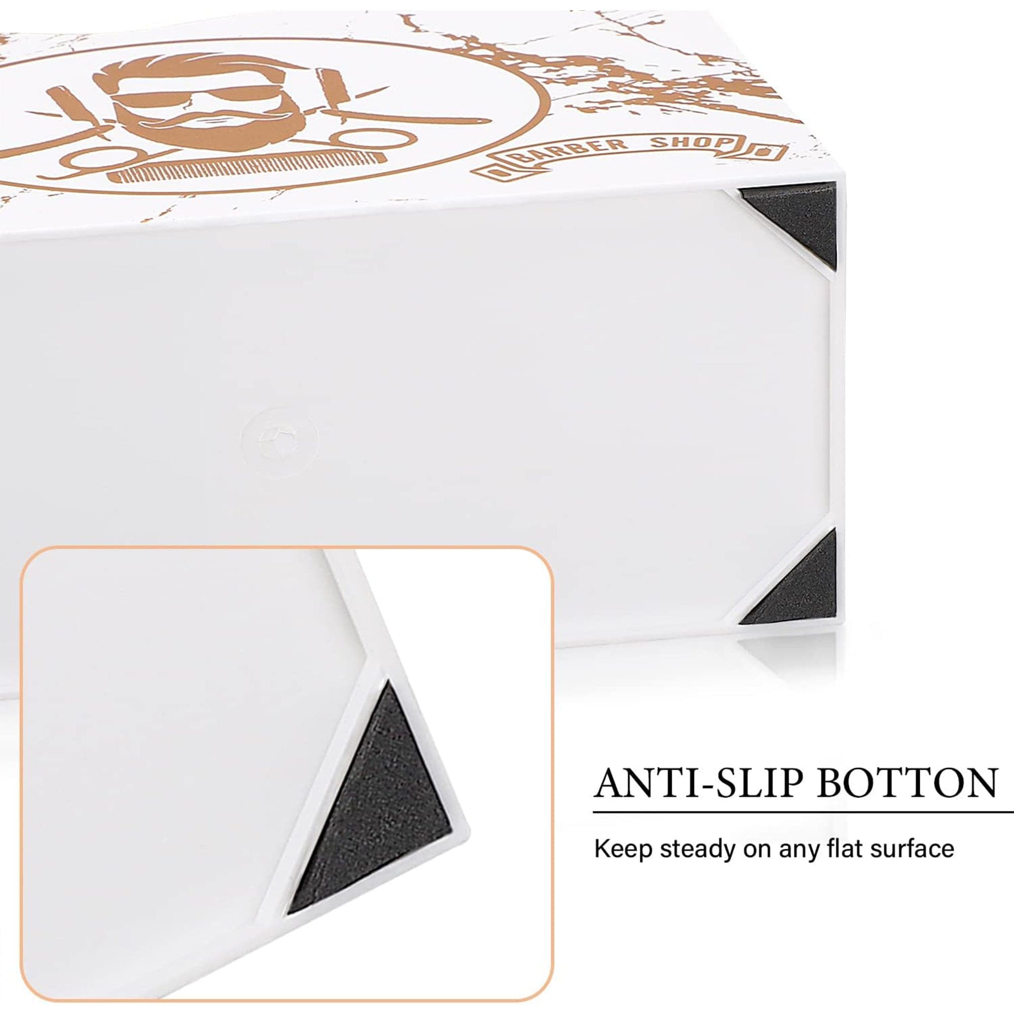 Eson - Scissor & Brush Holder Non-Slip With Foam Grip Gold Pattern (White) - Eson Direct
