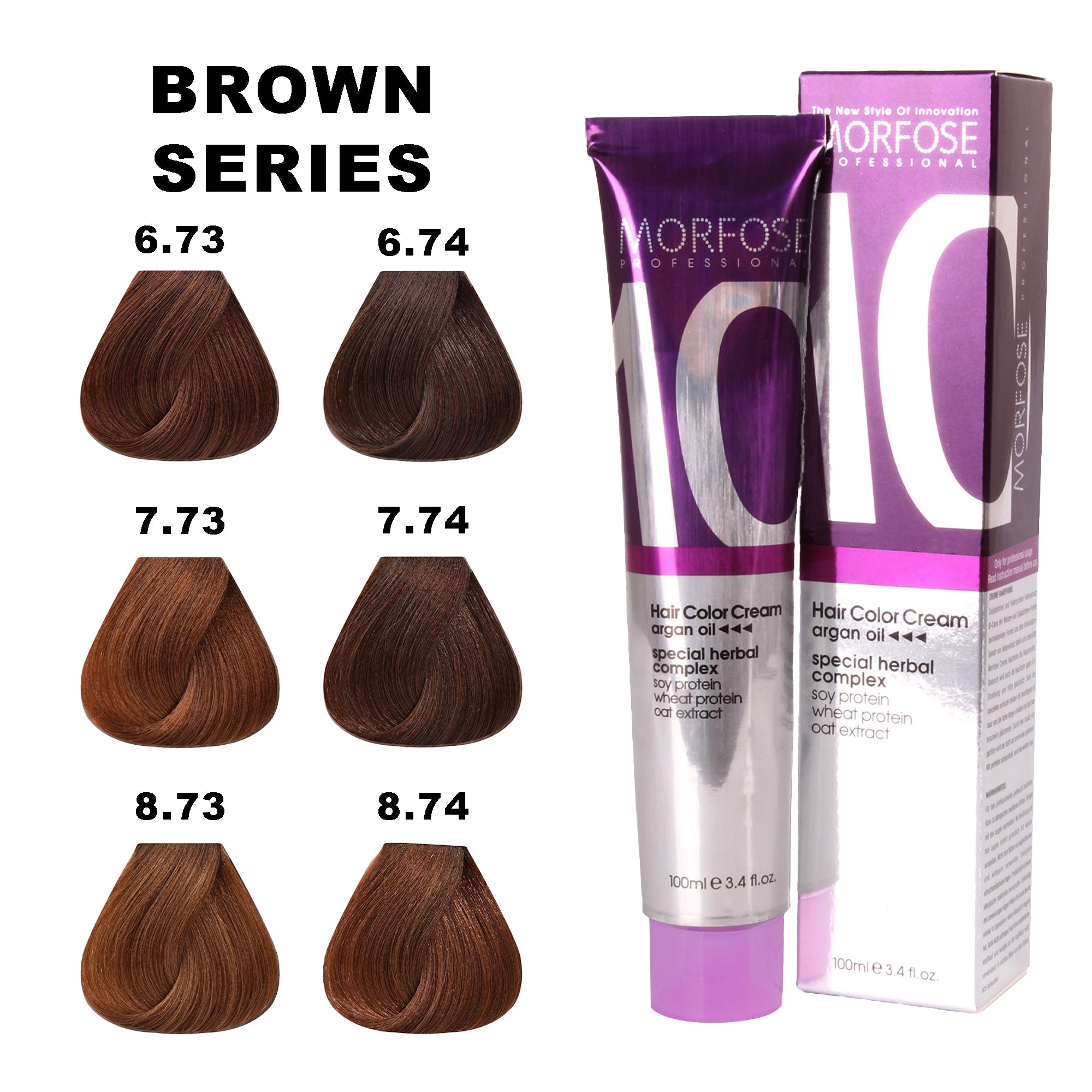 Morfose - 10 Hair Colour Cream Brown Series 100ml
