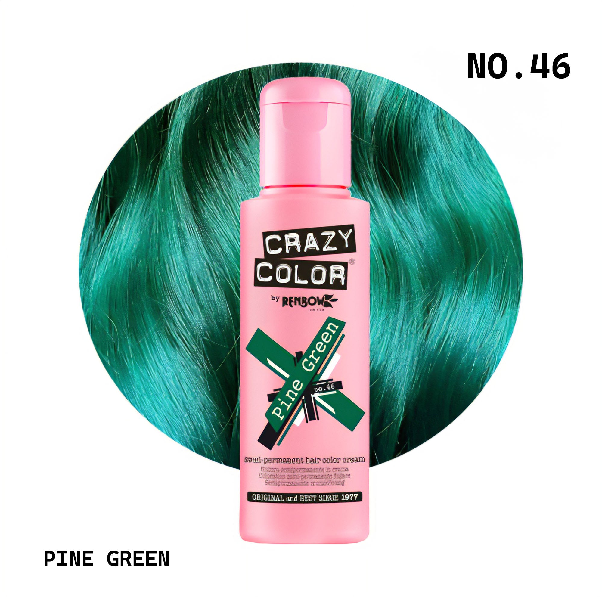 Crazy Color - Semi Permanent Hair Colour Cream Pine Green No.46 100ml