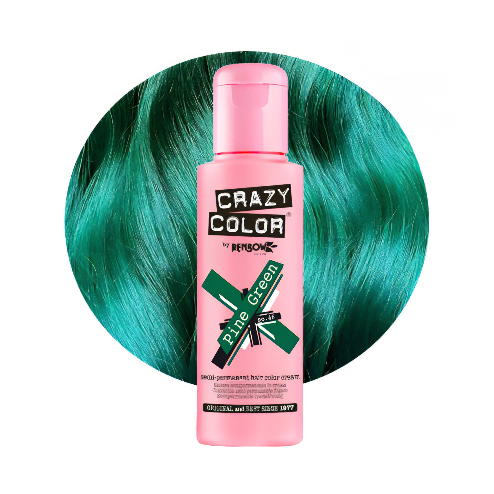 Crazy Color - Semi Permanent Hair Colour Cream Pine Green No.46 100ml