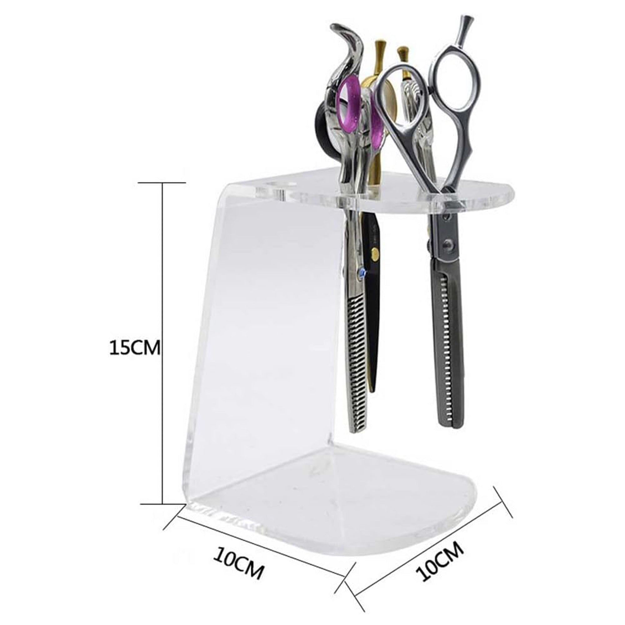 Eson - Scissor & Brush Holder Clear Acrylic Rack Holder