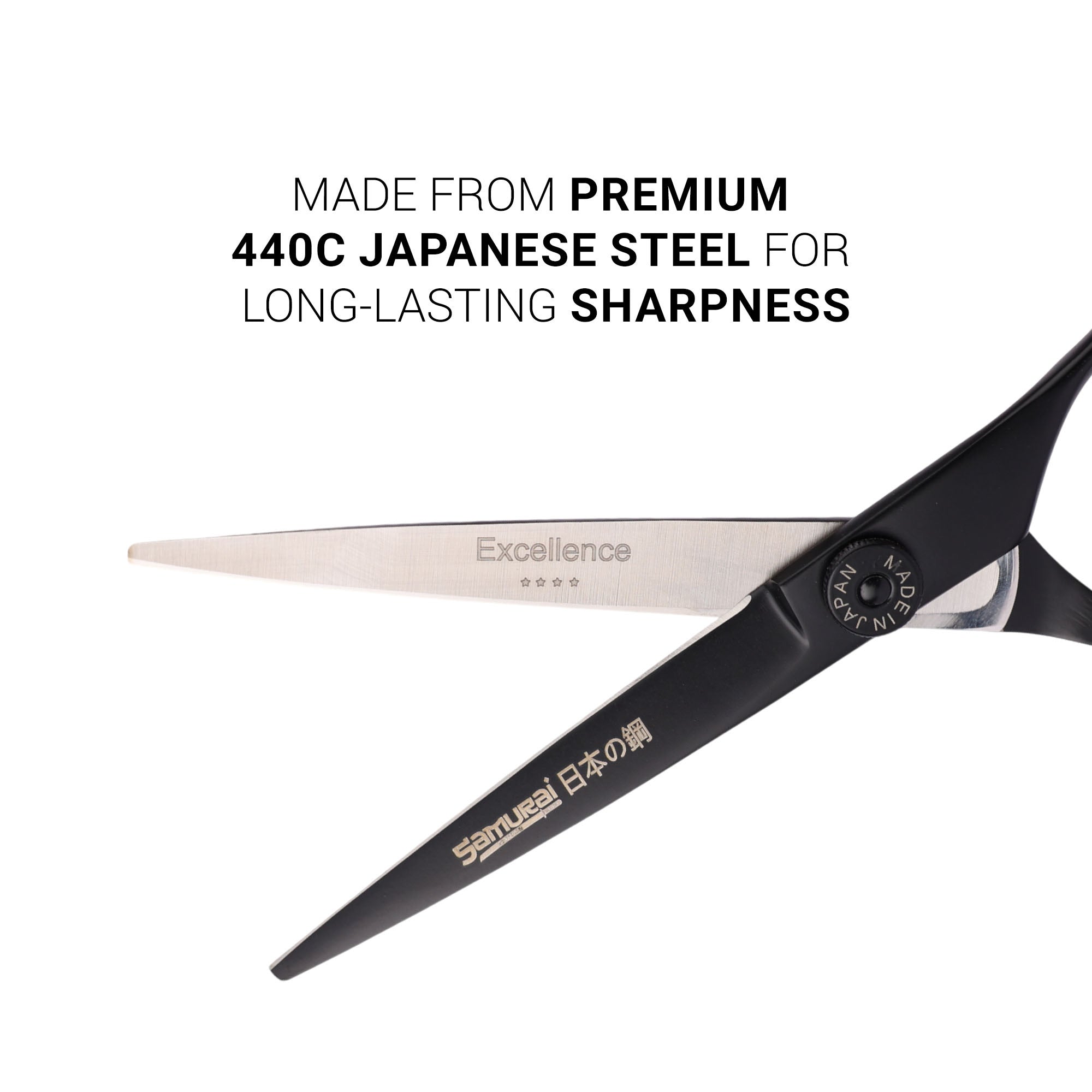 Samurai - 101-610BK Classic Pro Black Titanium Scissors 6 Inch (16cm)