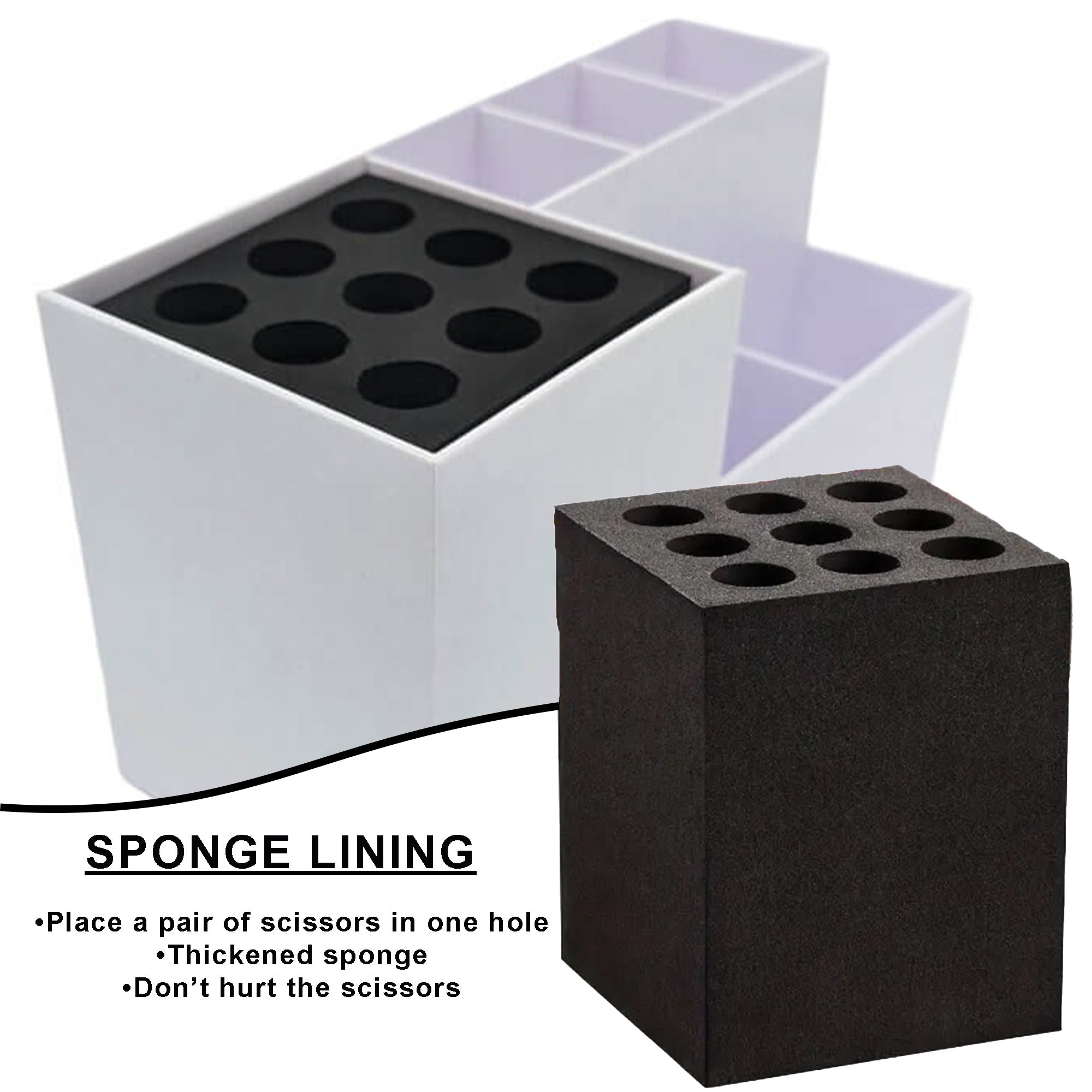 Eson - Scissor & Brush Holder Non-Slip Storage Box