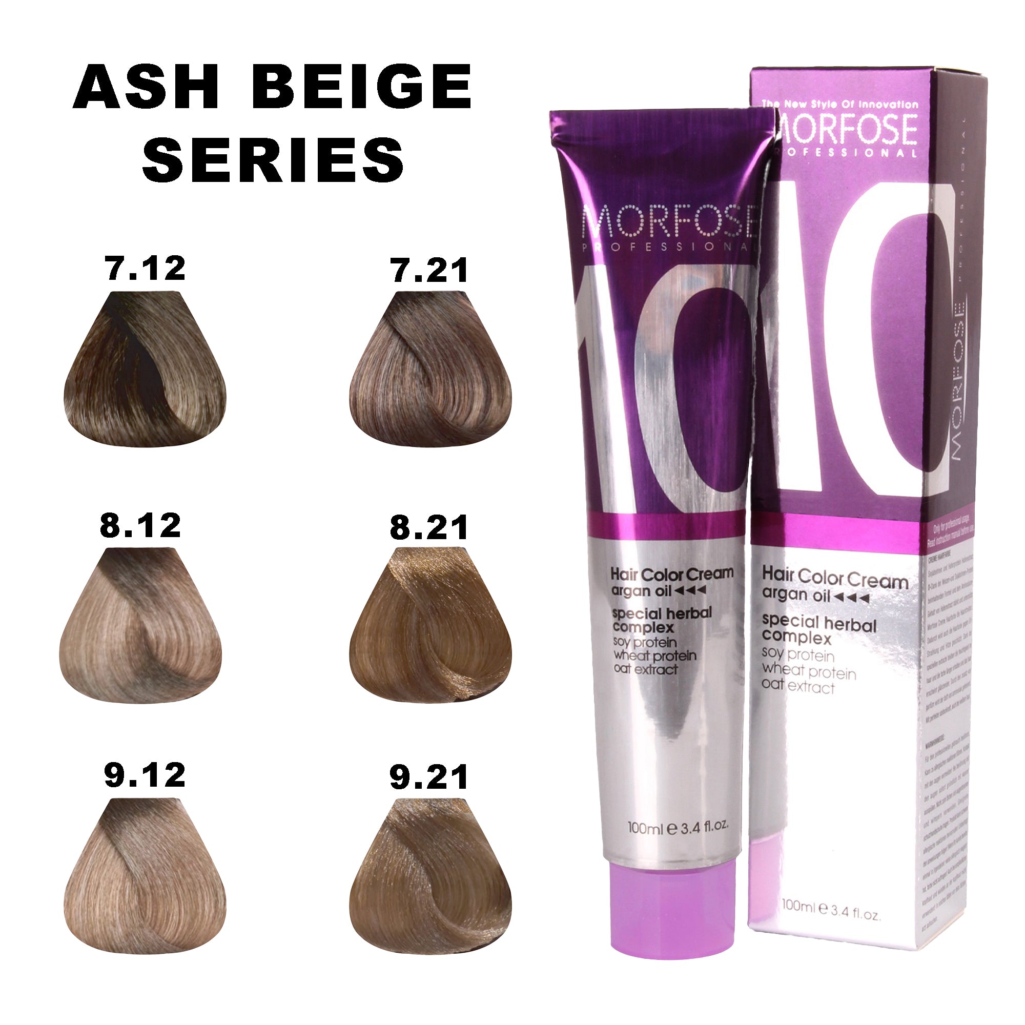 Morfose - 10 Hair Colour Cream Ash Beige Series 100ml