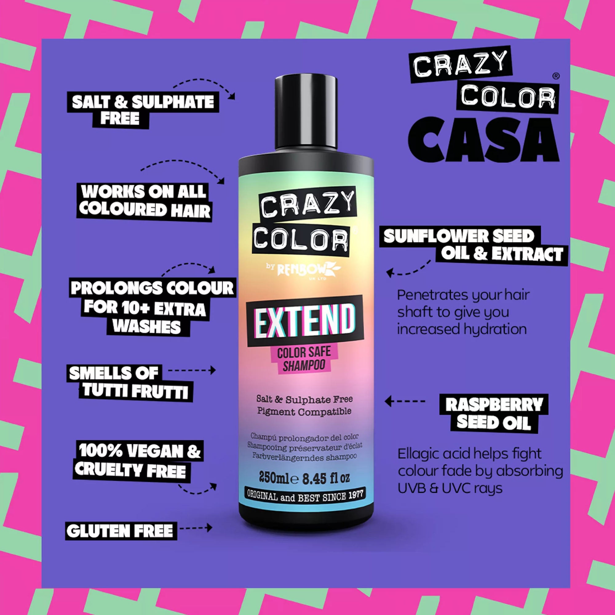 Crazy Color - Extend Colour Safe Shampoo 250ml