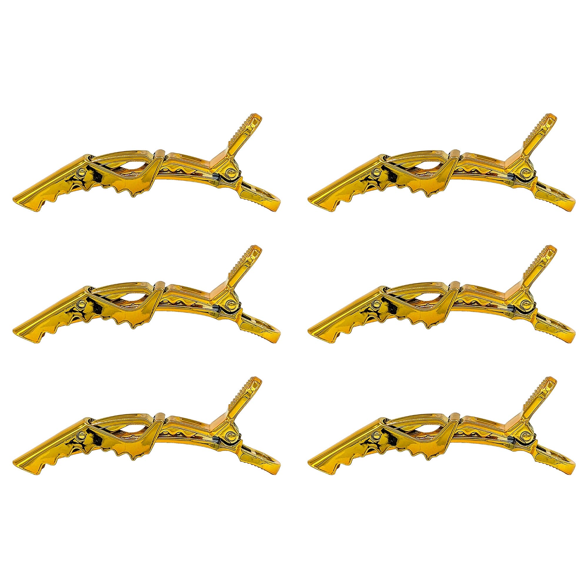 Eson - Crocodile Hair Clip 6pcs (Gold)