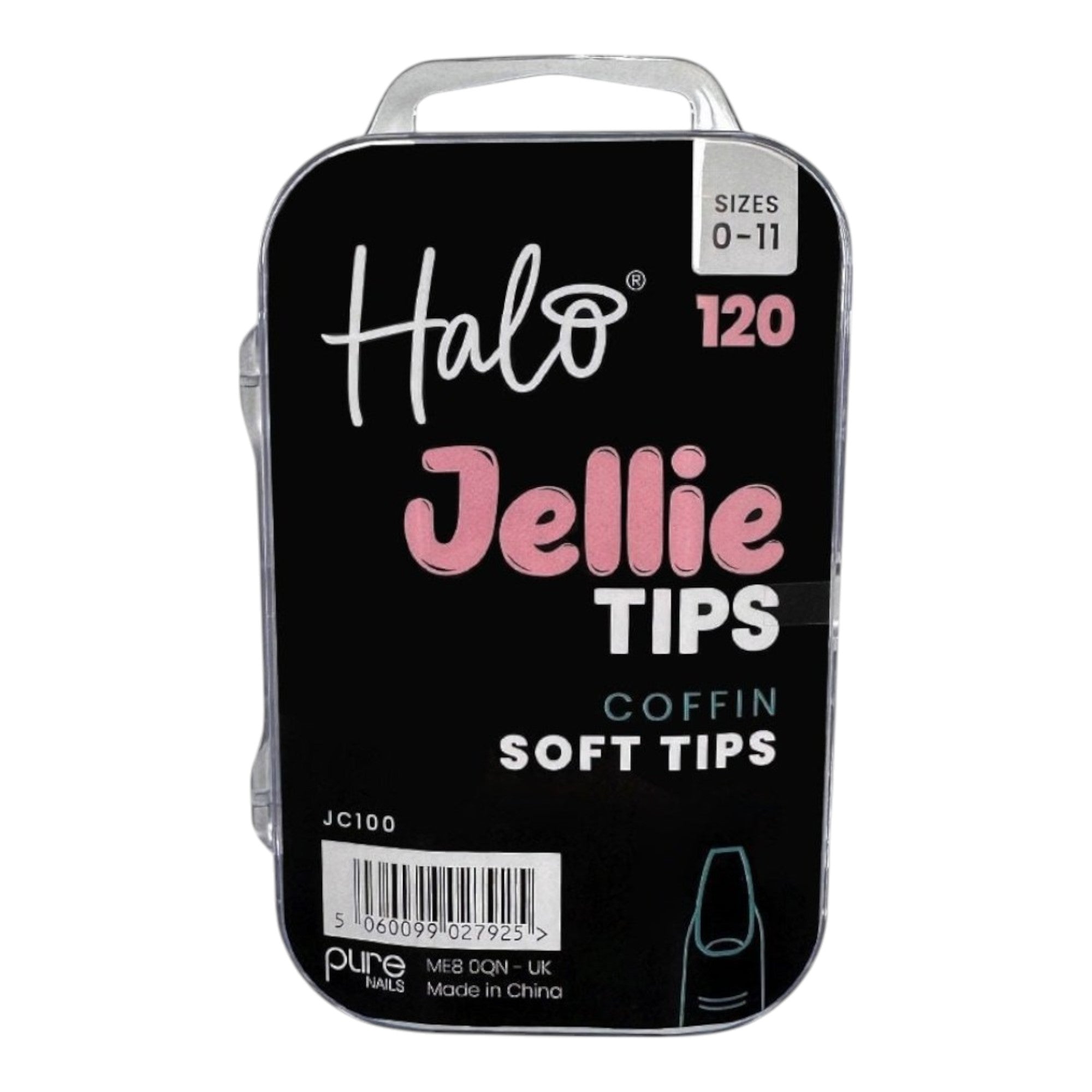 Halo - Jellie Nail Tips Coffin 0-11 Sizes