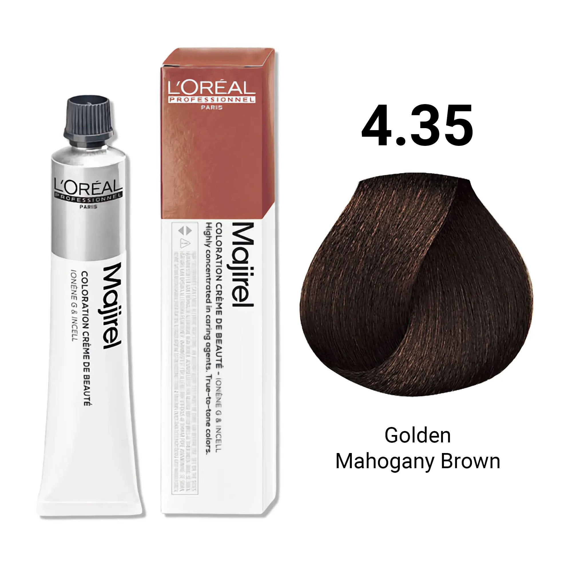 Loreal Professionnel - Majirel Permanent Hair Colour 4.35 Golden Mahogany Brown 50ml