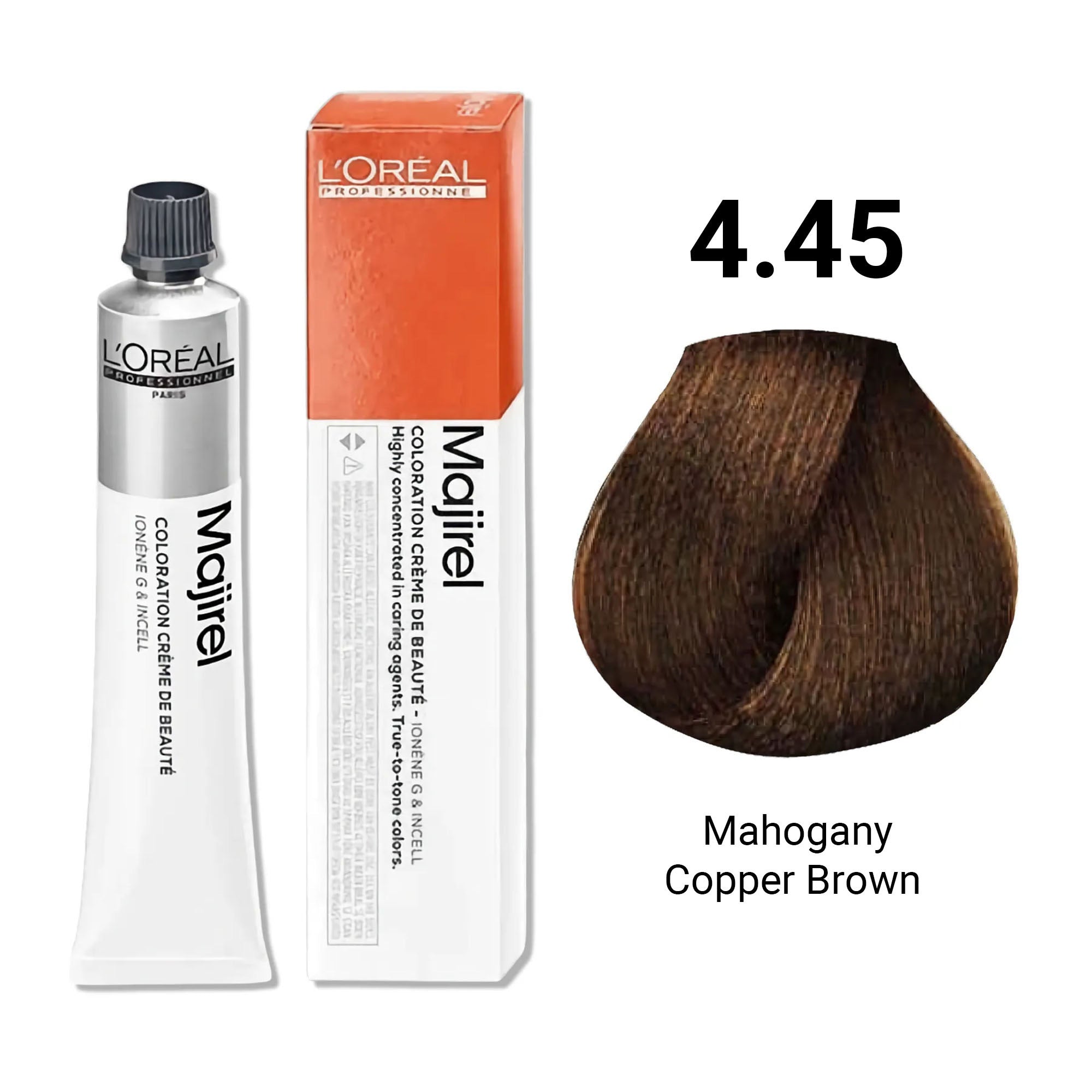 Loreal Professionnel - Majirel Permanent Hair Colour 4.45 Mahogany Copper Brown 50ml