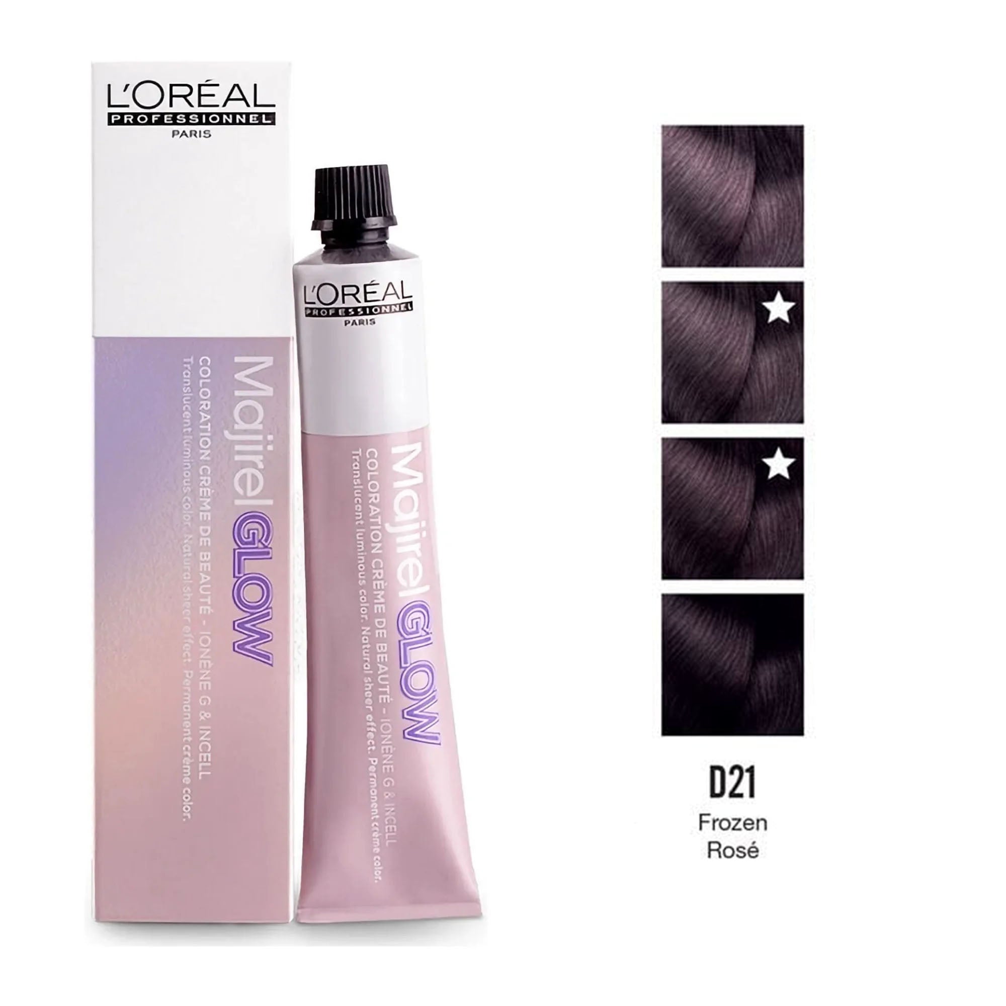 Loreal Professionnel - Majirel Glow Permanent Hair Colour Dark .21 Frozen Rose 50ml