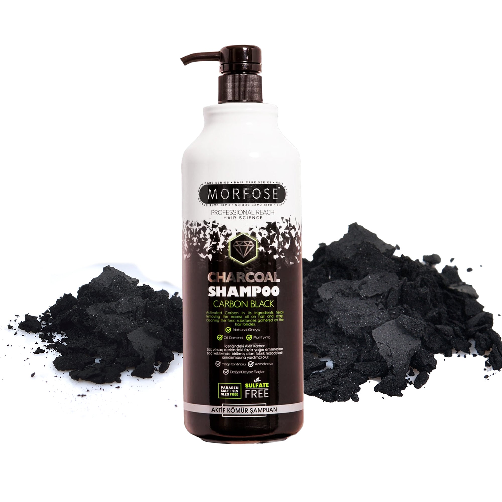 Morfose - Charcoal Shampoo Carbon Black SLS-free 1000ml