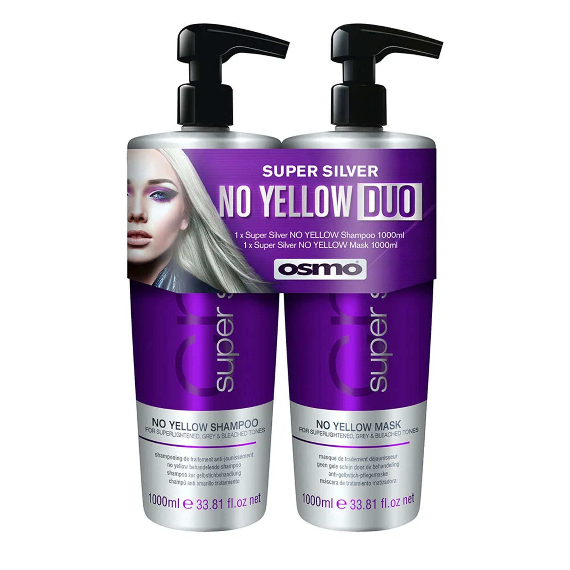 Osmo - Super Silver No Yellow Shampoo & Mask Duo Pack 1000ml