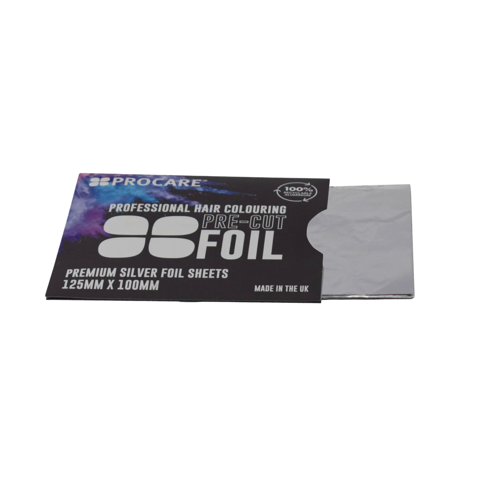 Procare - Premium Range Hair Foil Strips Silver 100 Sheets 125mm x 100mm