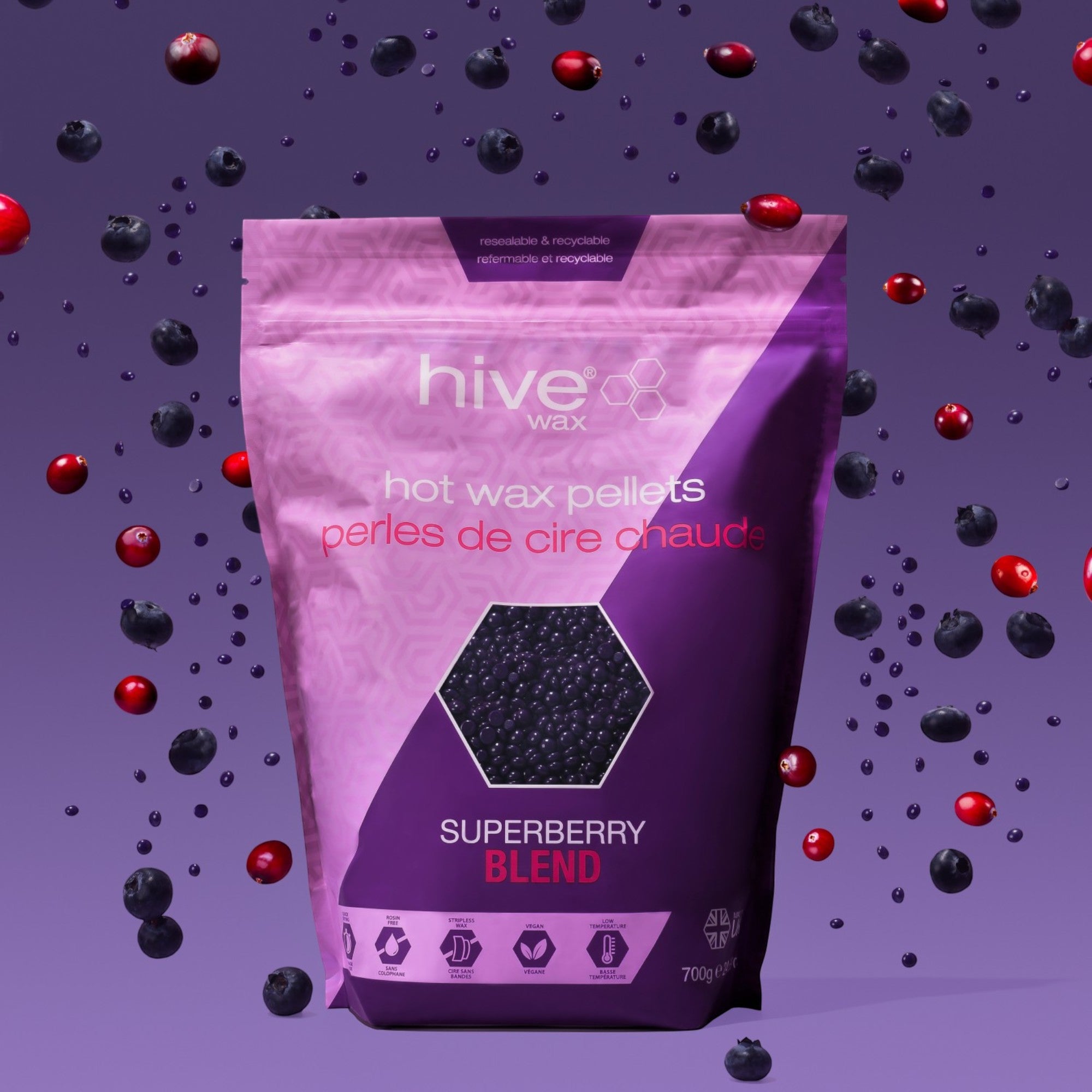 Hive - Hot Film Wax Pellets Superberry Blend 700g
