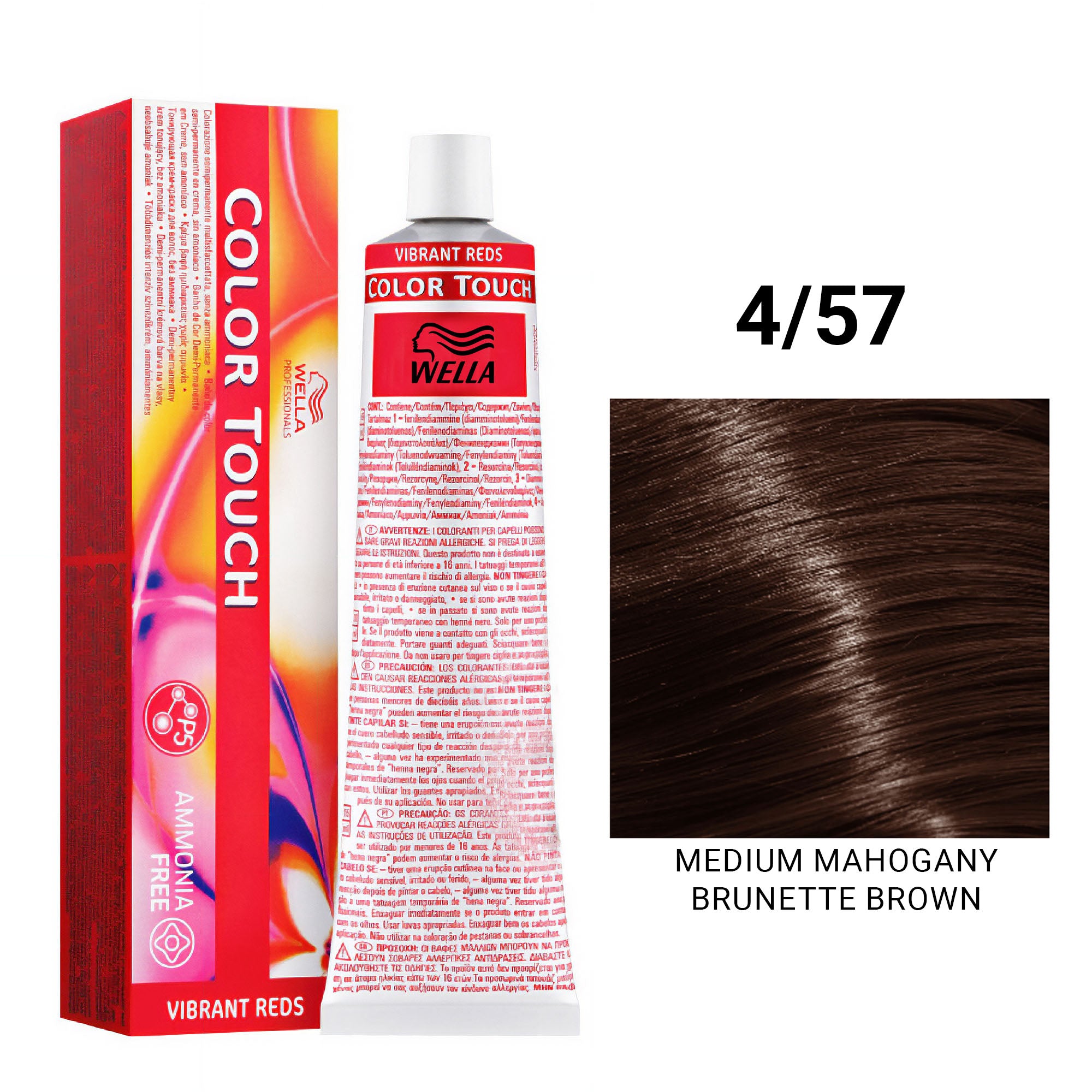 Wella Professionals - Color Touch 4/57 Medium Mahogany Brunette Brown 60ml